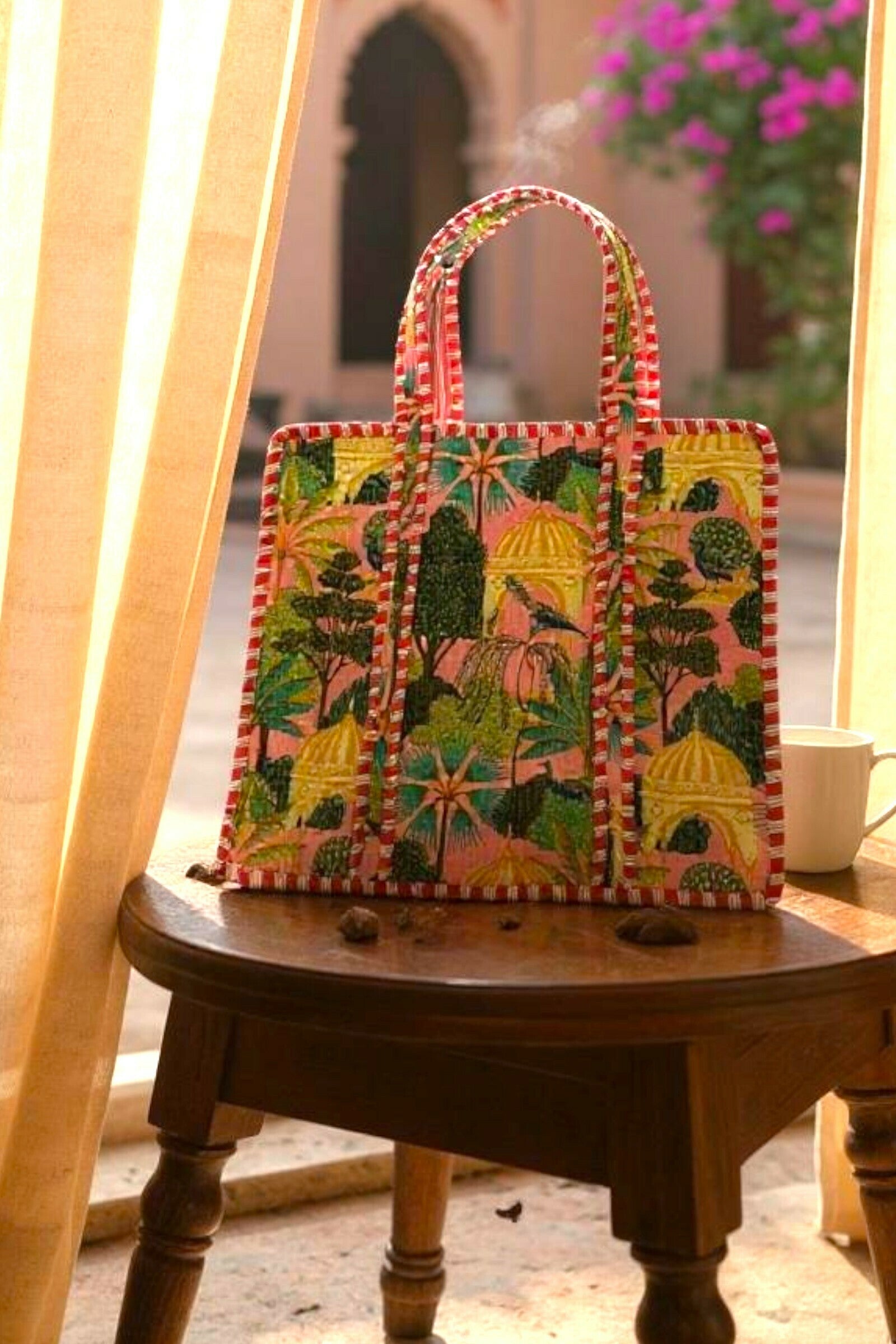 Indian Palace Quilted Large Tote Bag