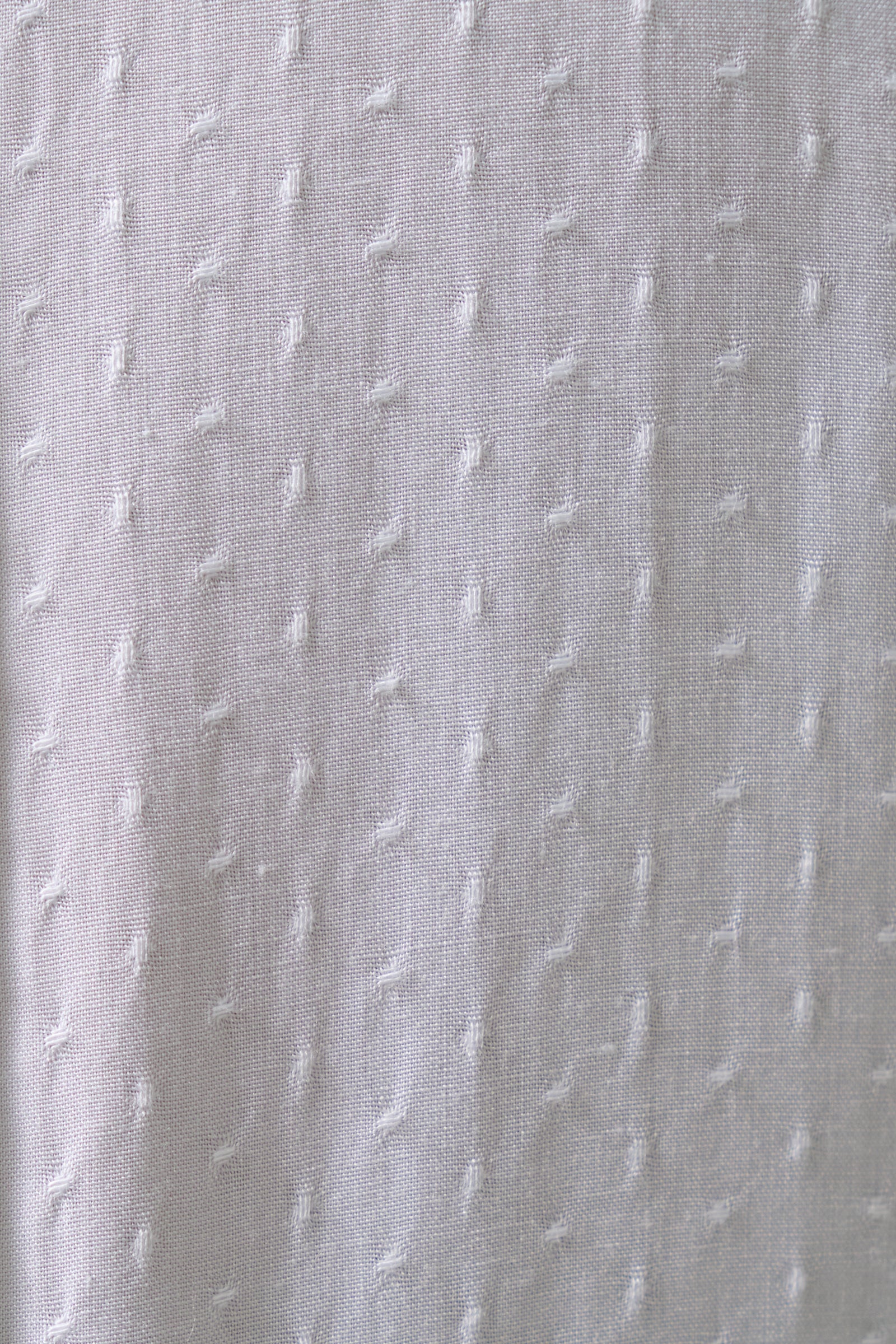 Abinaya Self Spot Short Sleeved Shirt White