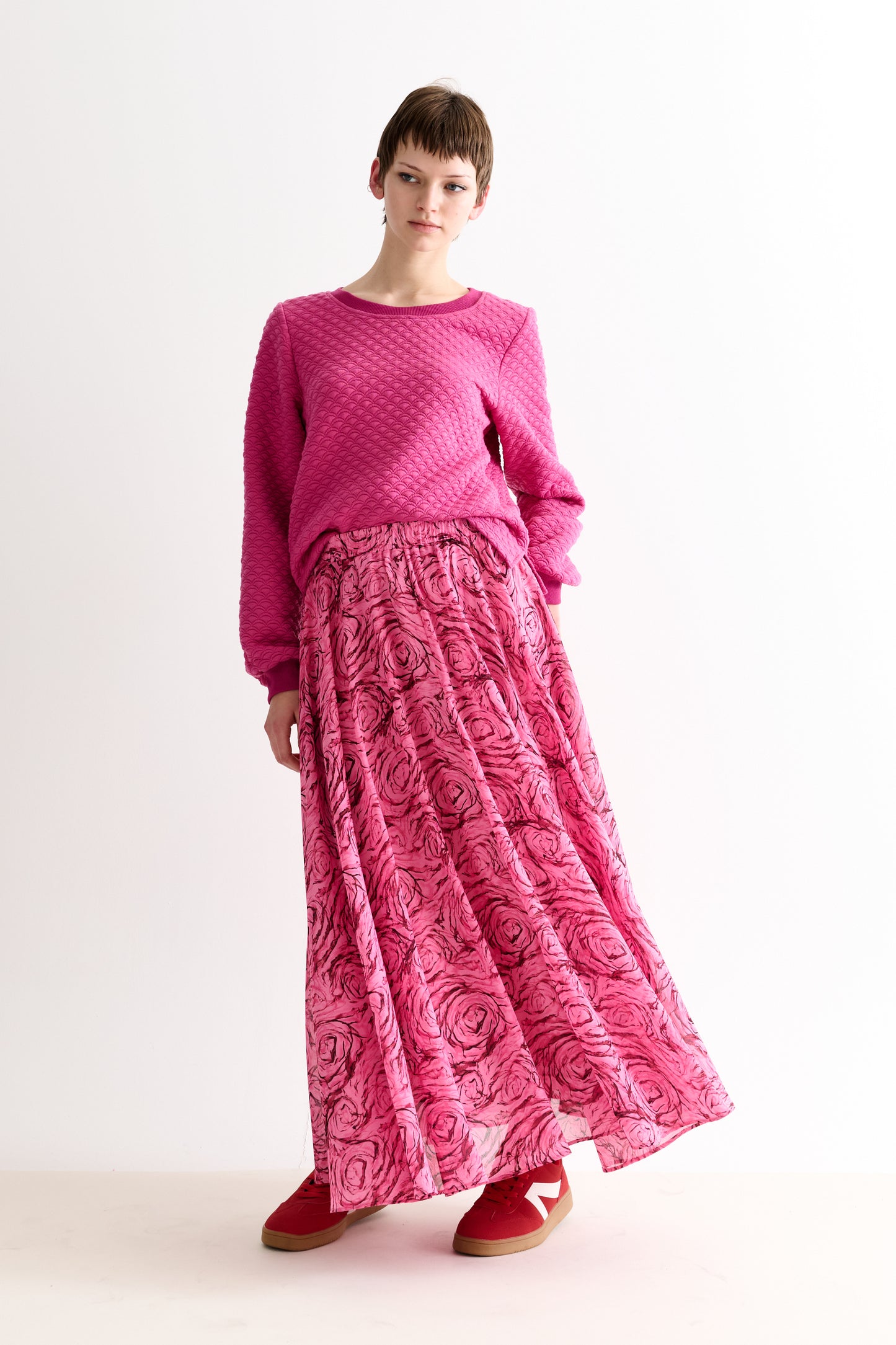 Agatha Rosechild Full Circle Maxi Skirt – Pink