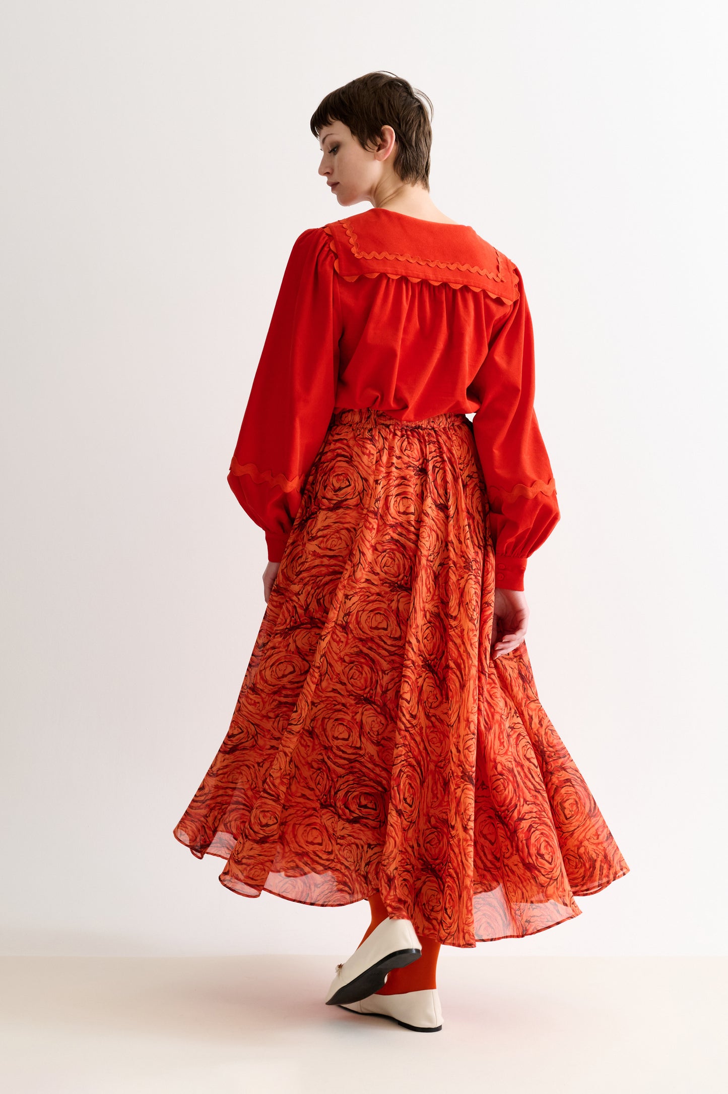 Agatha Rosechild Full Circle Maxi Skirt – Apricot