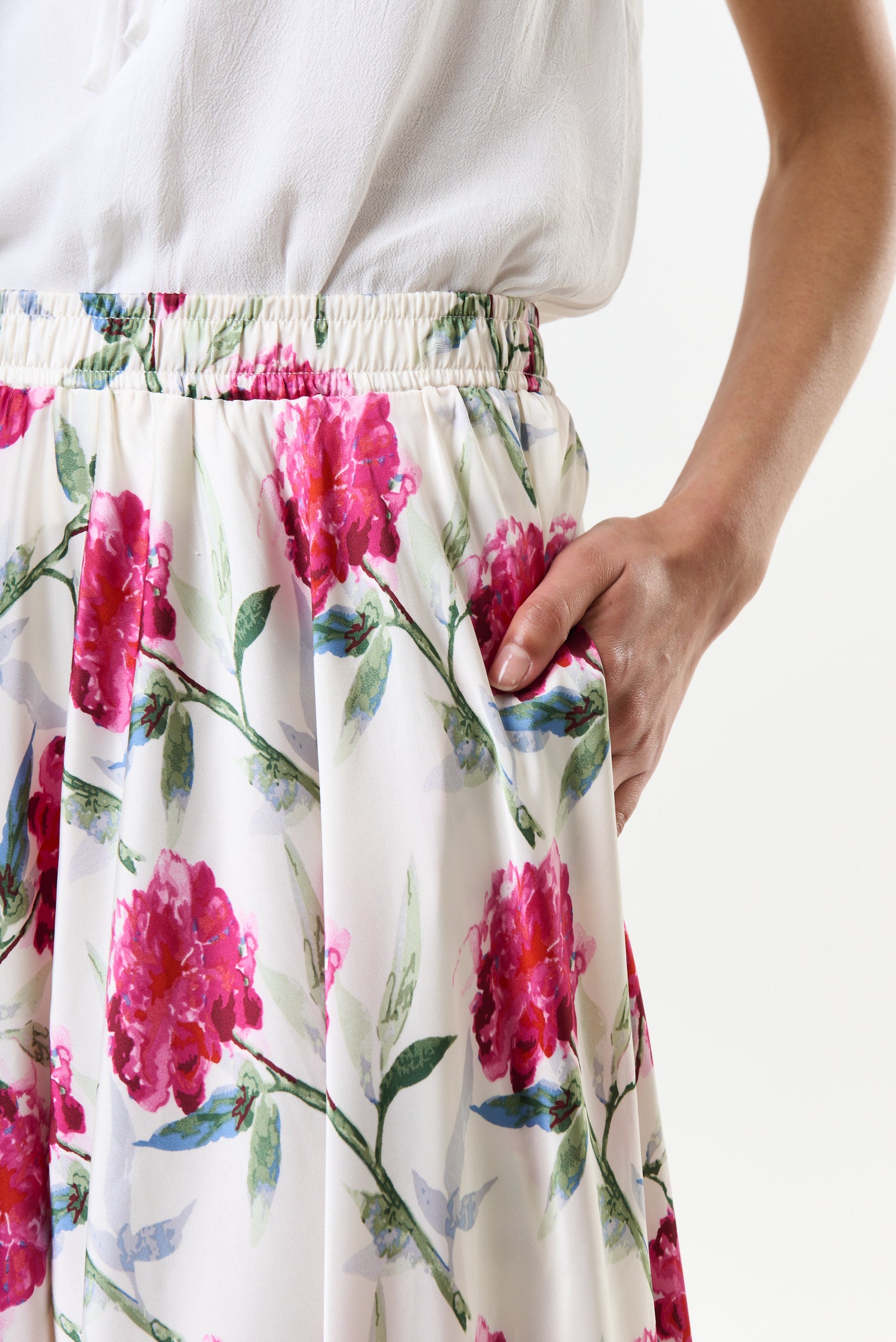 Agatha Loveflower Print Circle Maxi Skirt