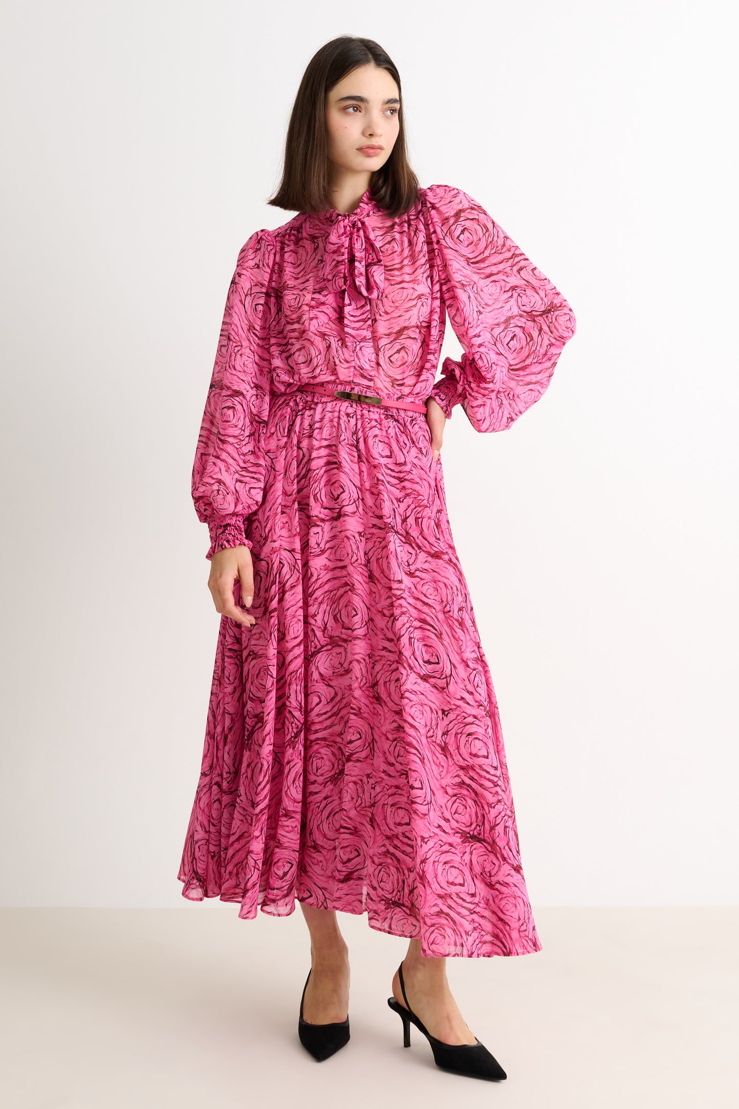Agatha Rosechild Full Circle Maxi Skirt – Pink