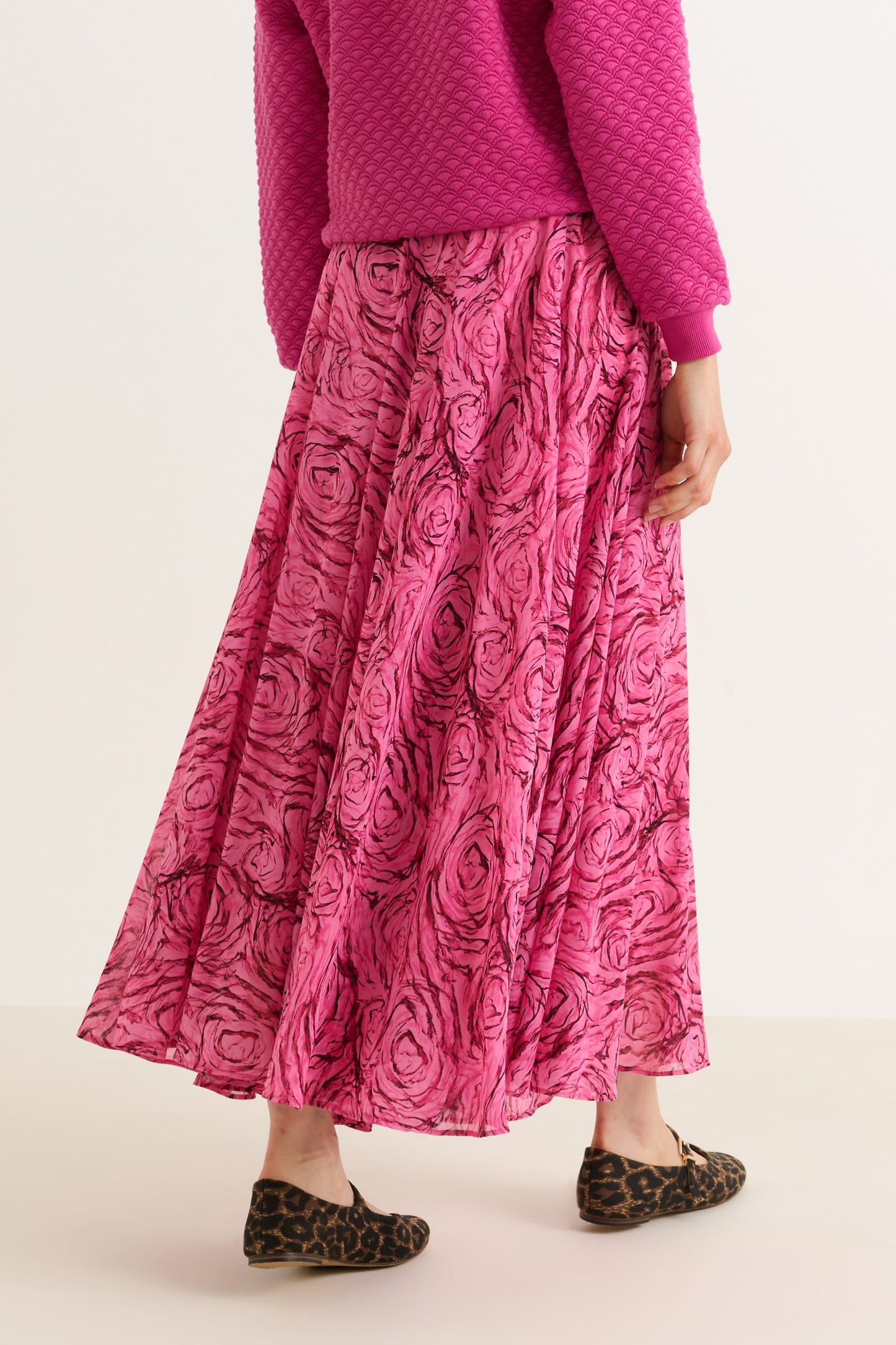 Agatha Rosechild Full Circle Maxi Skirt – Pink