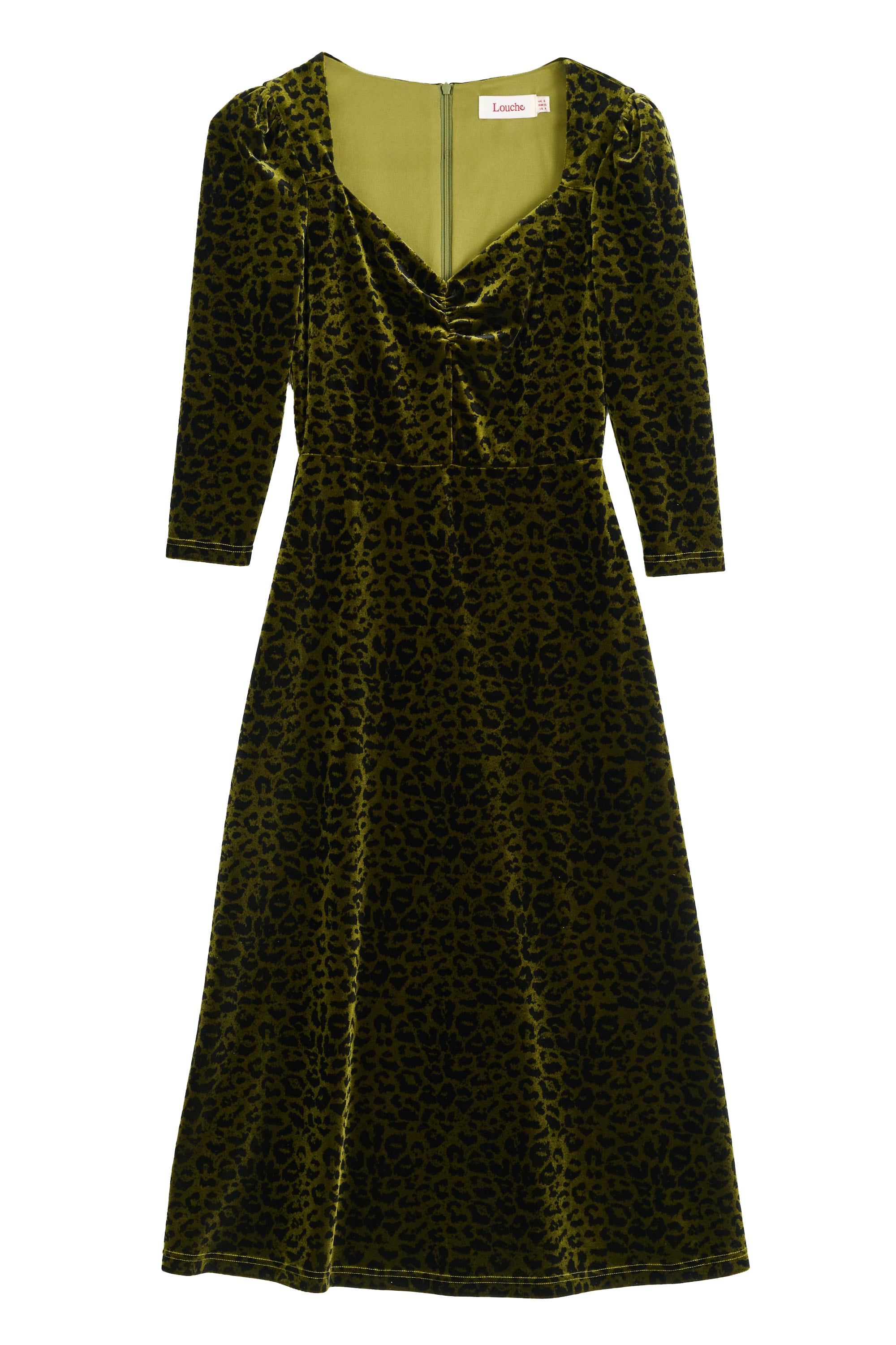 Ambrose Velvet Roar Midi Dress - Kiwi