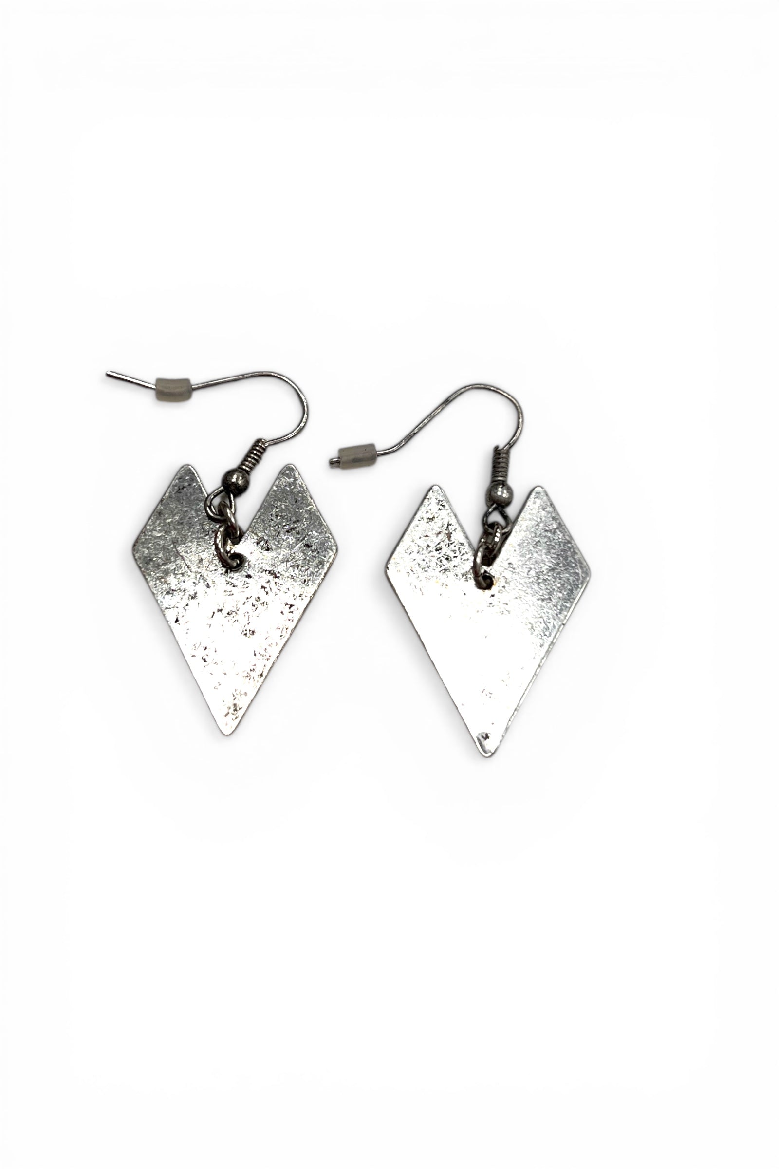 Antique Silver Finish Arrow Shape Drop Earrings