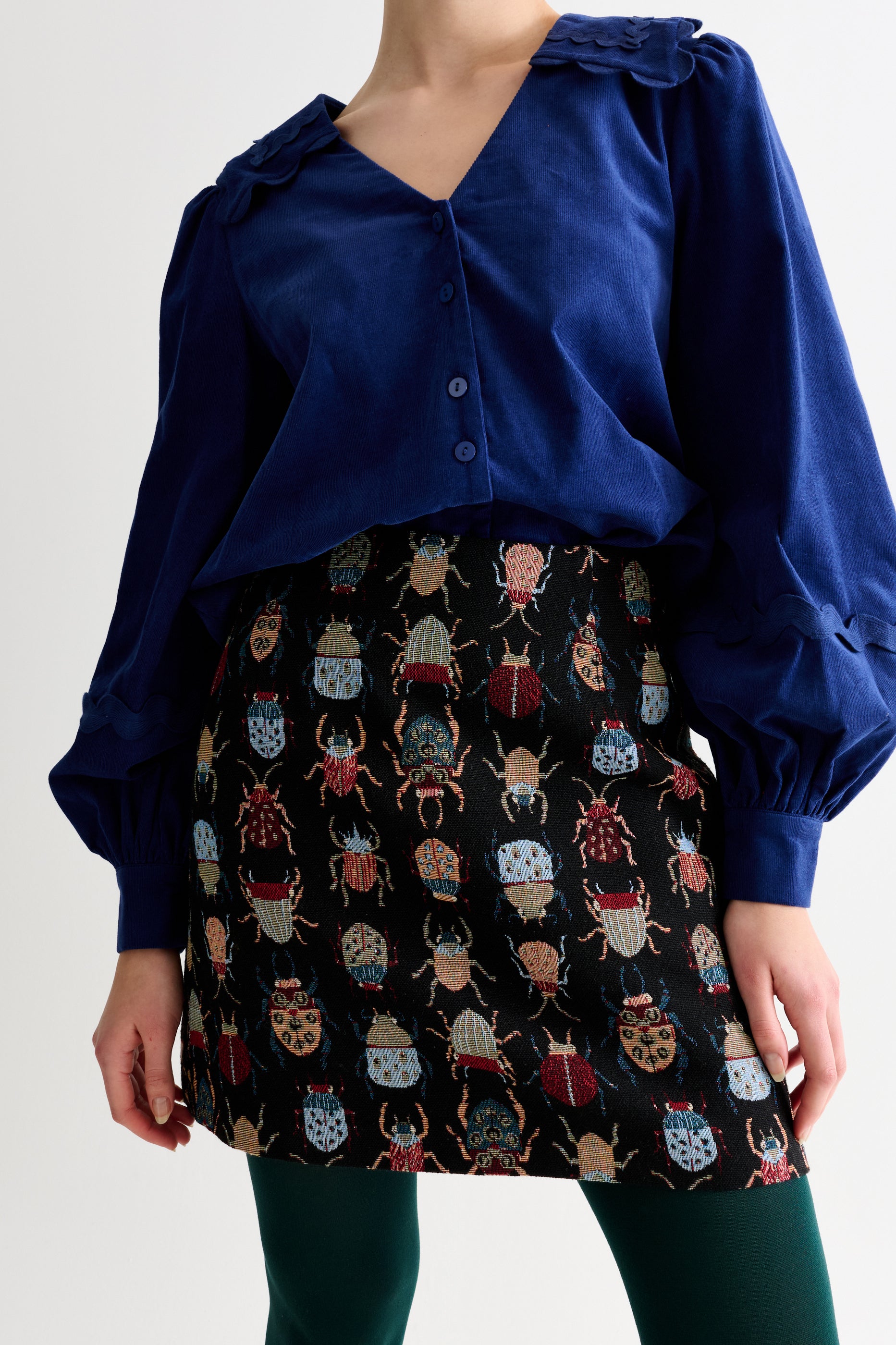 Aubin Beetlejuice Jacquard A-Line Mini Skirt – Multicoloured