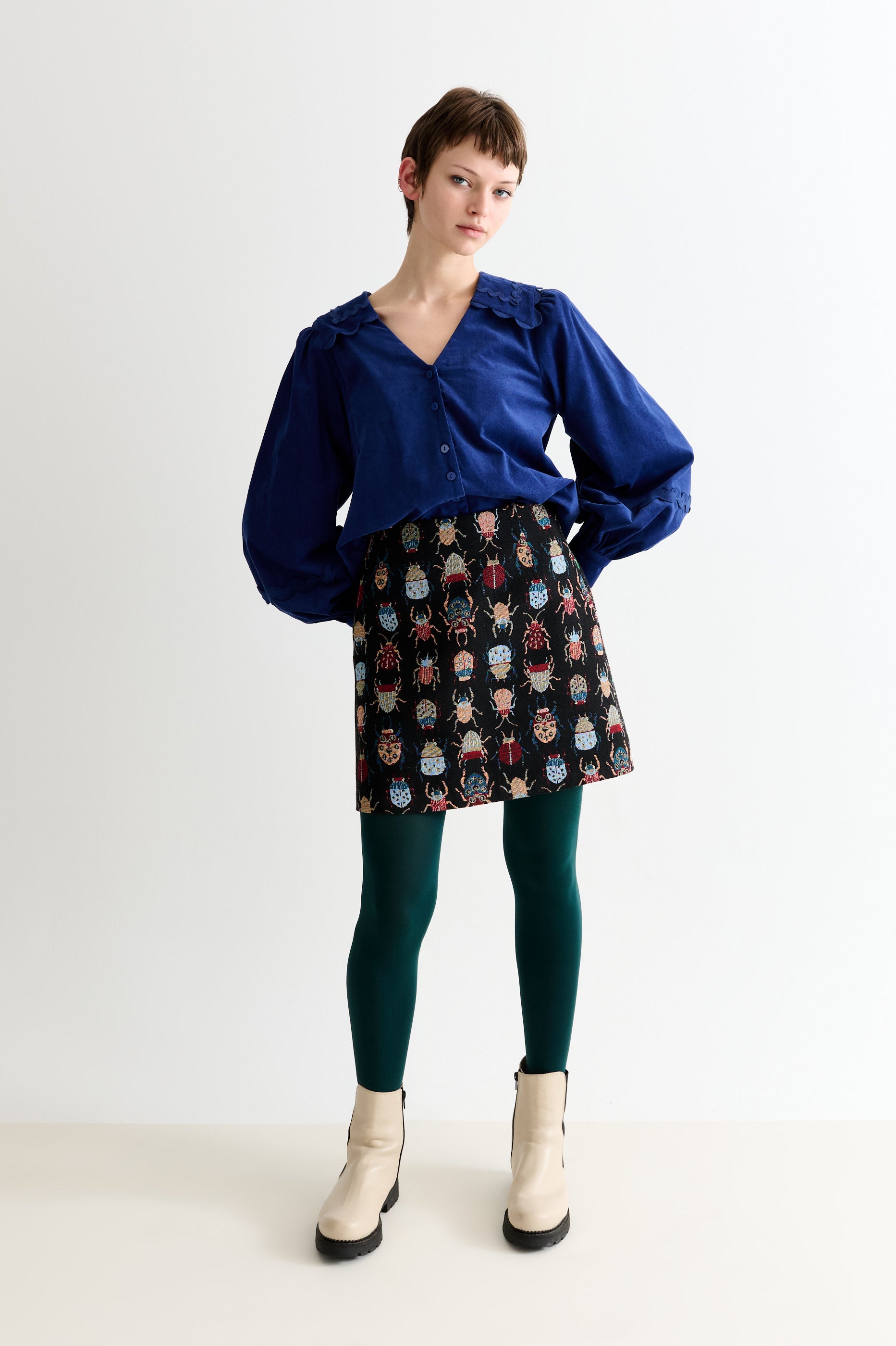 Aubin Beetlejuice Jacquard A-Line Mini Skirt – Multicoloured