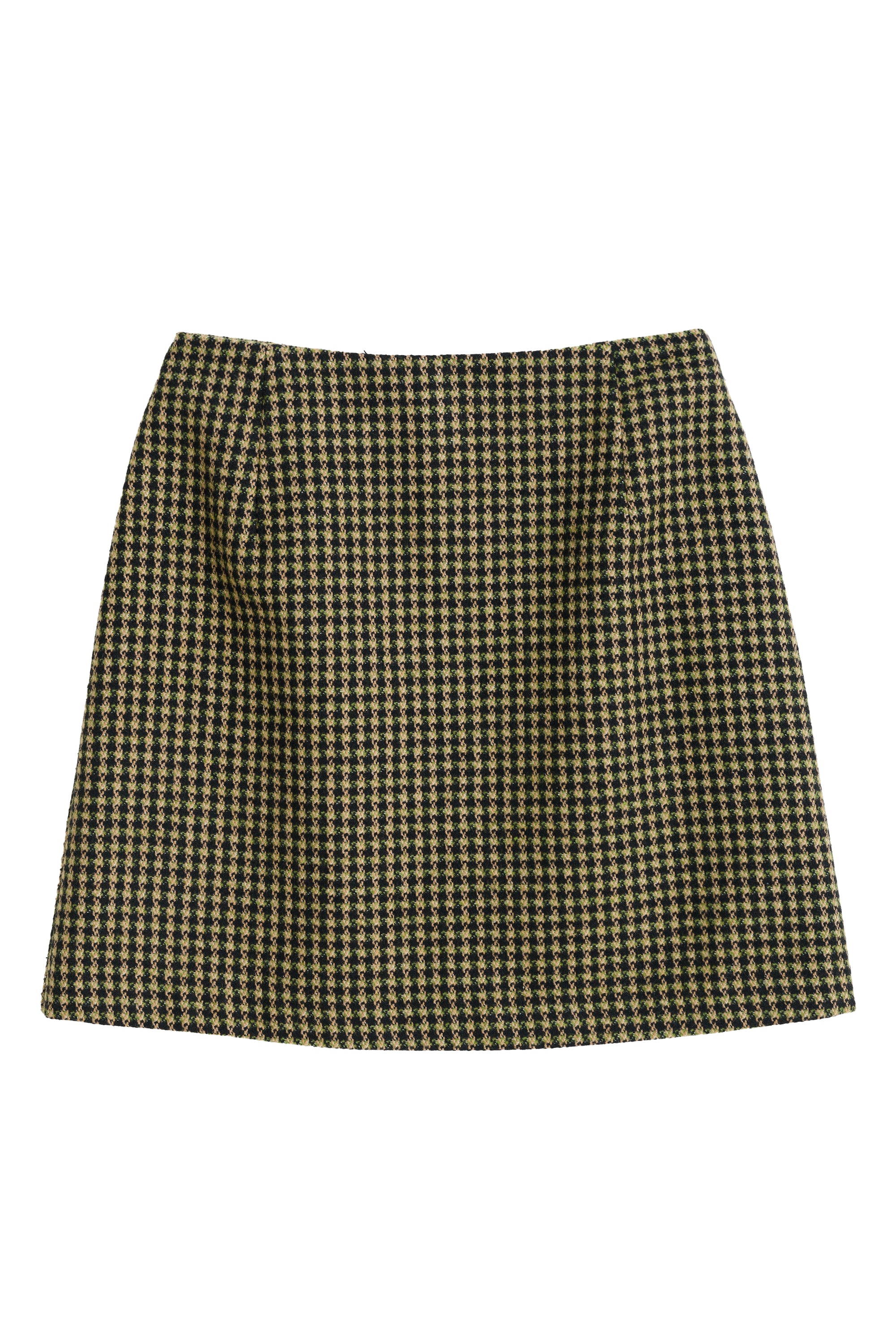 Aubin Burray A-Line Check Skirt - Fern - Styled