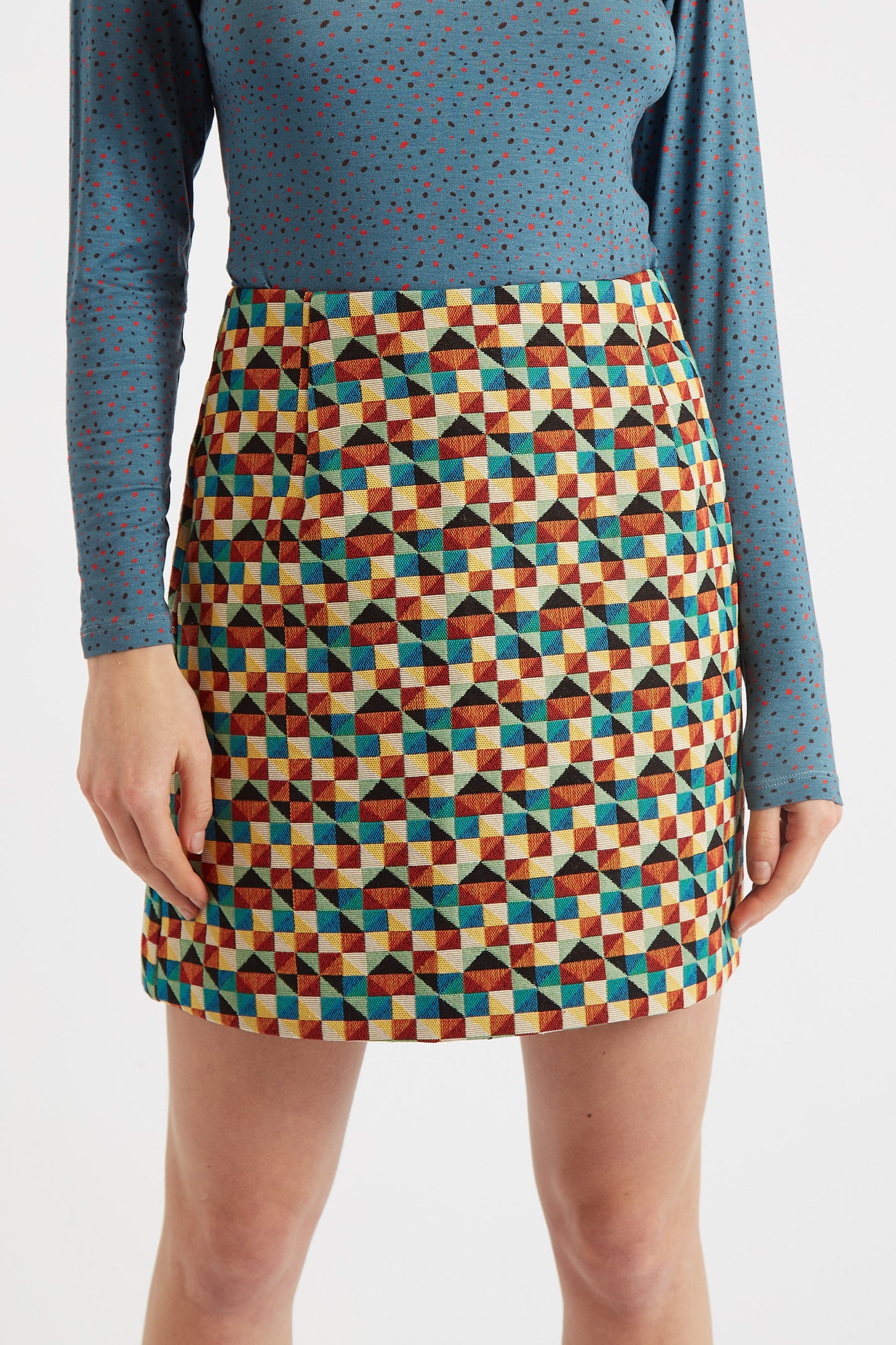 Aubin Geo Jacquard Mini Skirt