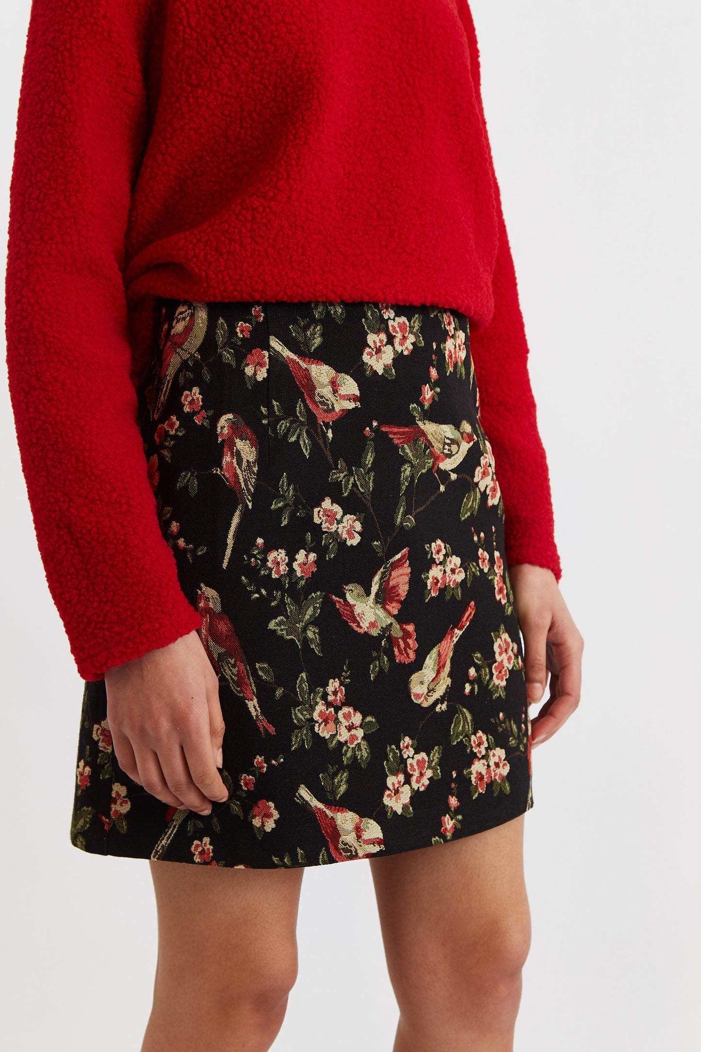 Aubin Tweet Jacquard Mini Skirt