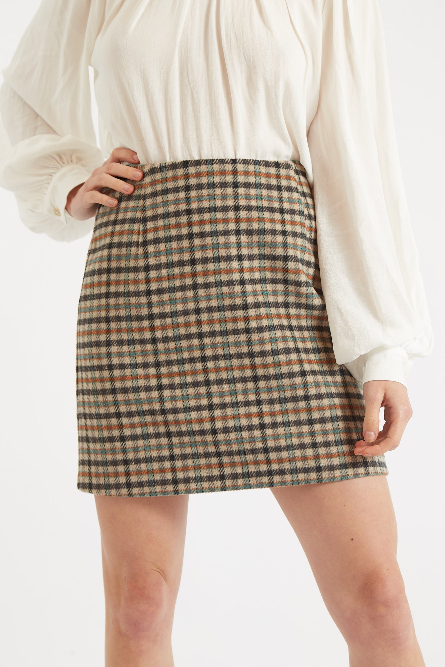 Aubin Wexford Check Mini Skirt