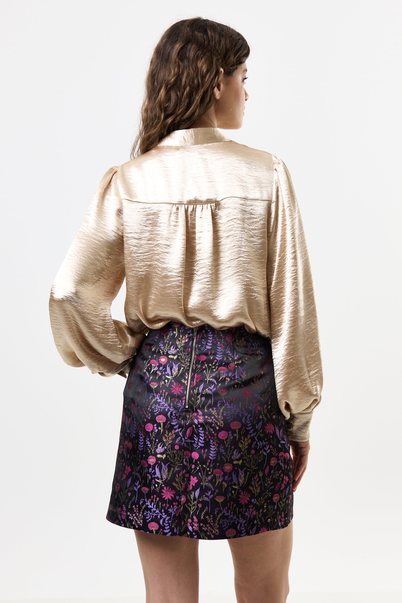 Aubin Magic Forest Jacquard Mini Skirt - Pink