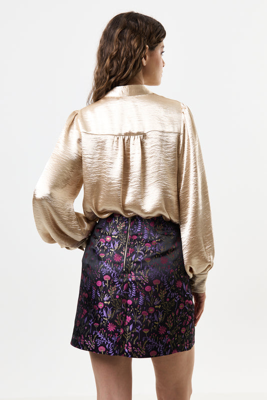 Aubin Magic Forest Jacquard Mini Skirt - Pink