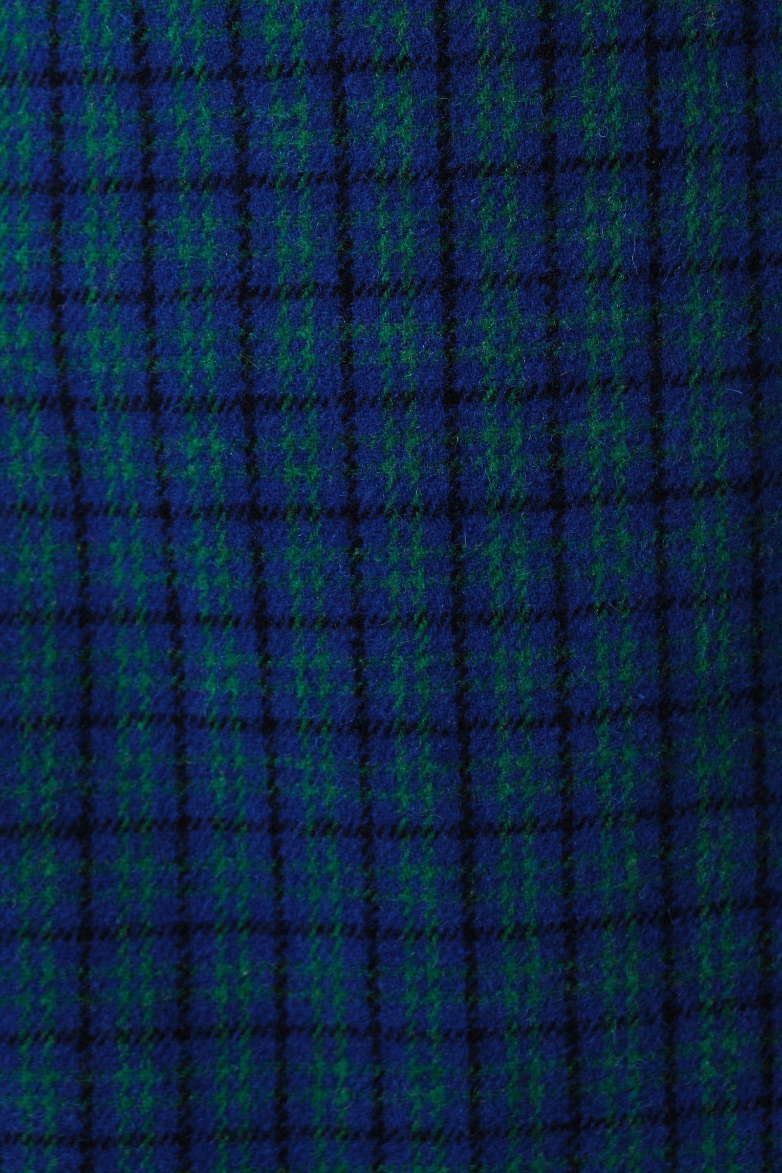 Dryden Wyoming Check Faux Fur Collar Coat - Blue - Detail 5