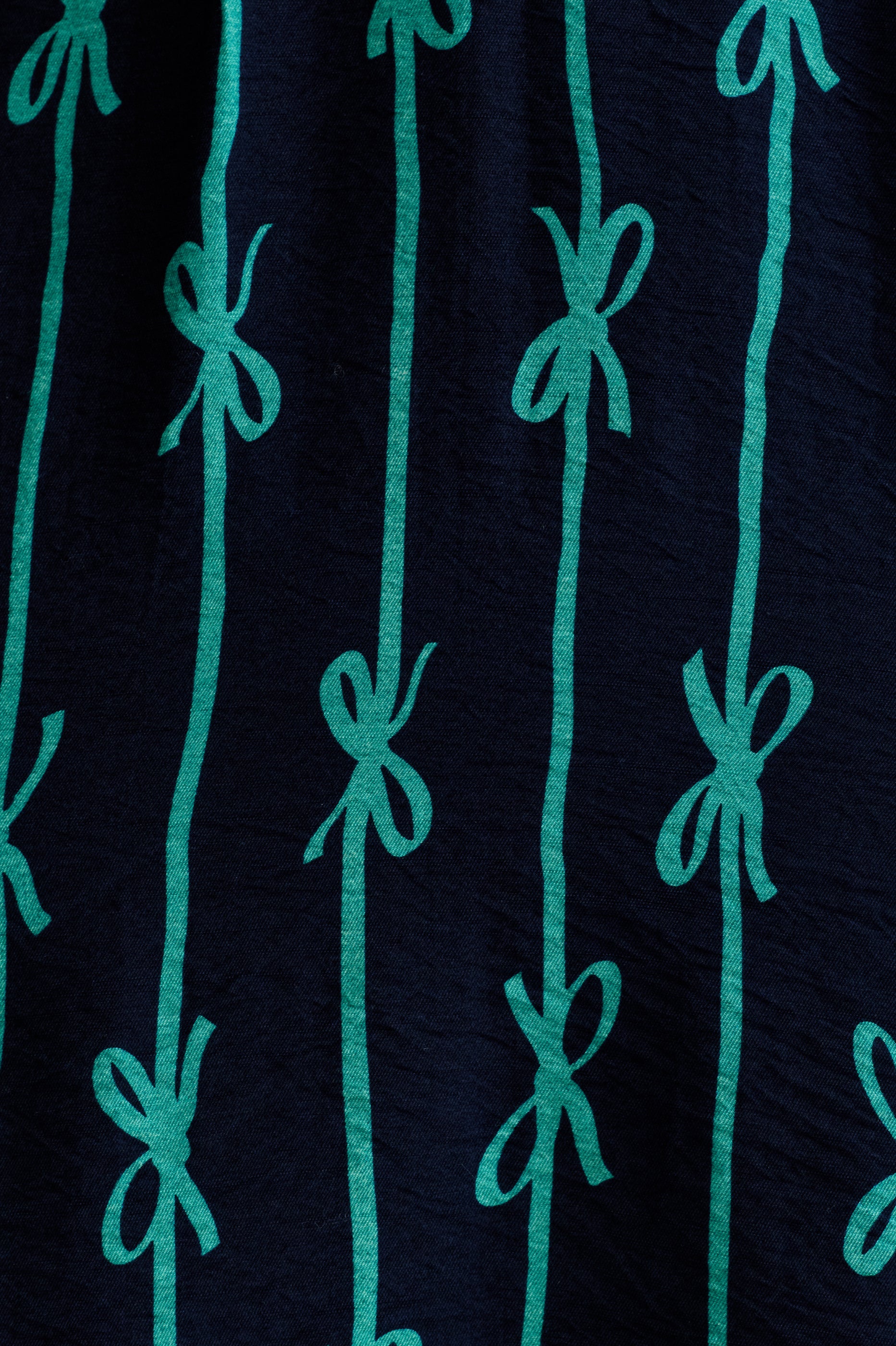 Avon Tie Up High Neck Long Sleeve Midi Dress – Navy - Detail 4