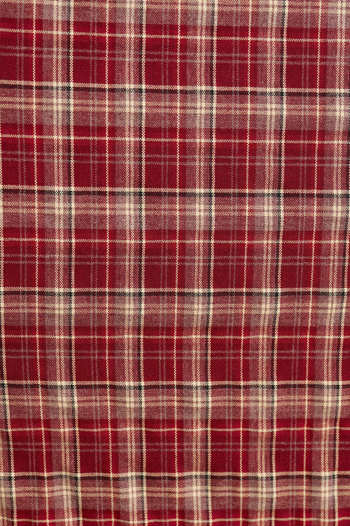 Alva Shadow Check Long Sleeve Midi Dress - Russet