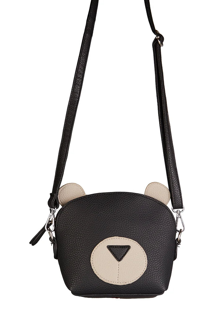 Aurora Black Bear Crossbody Bag
