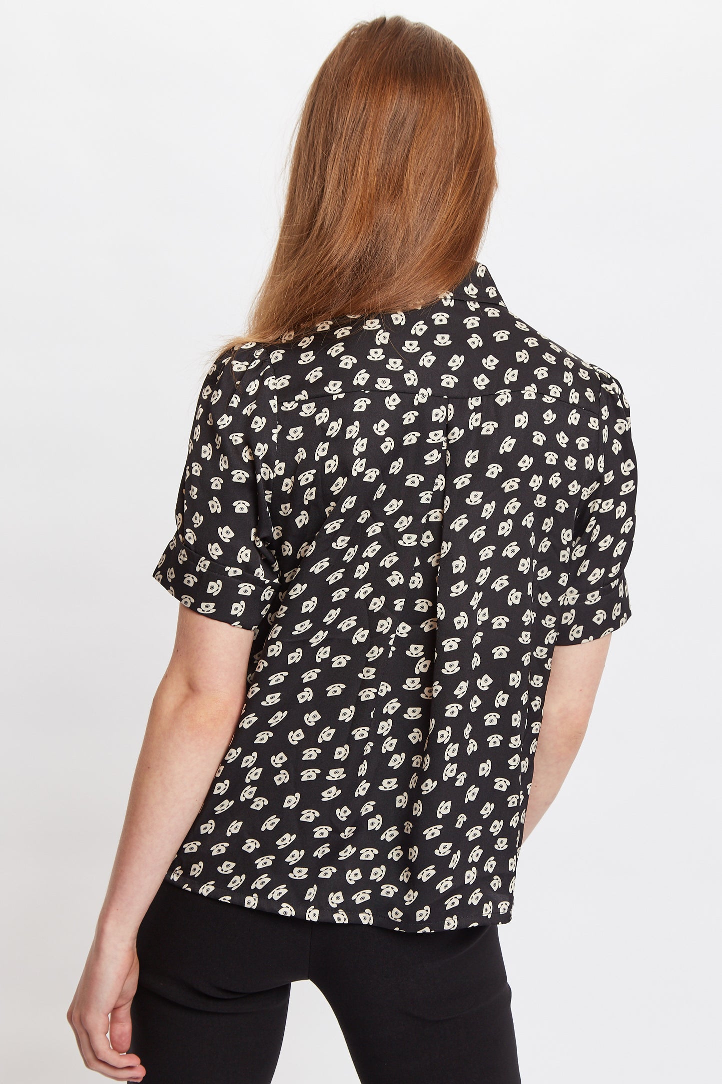 Louche Barclay Call Me Print Short Sleeve Shirt Black