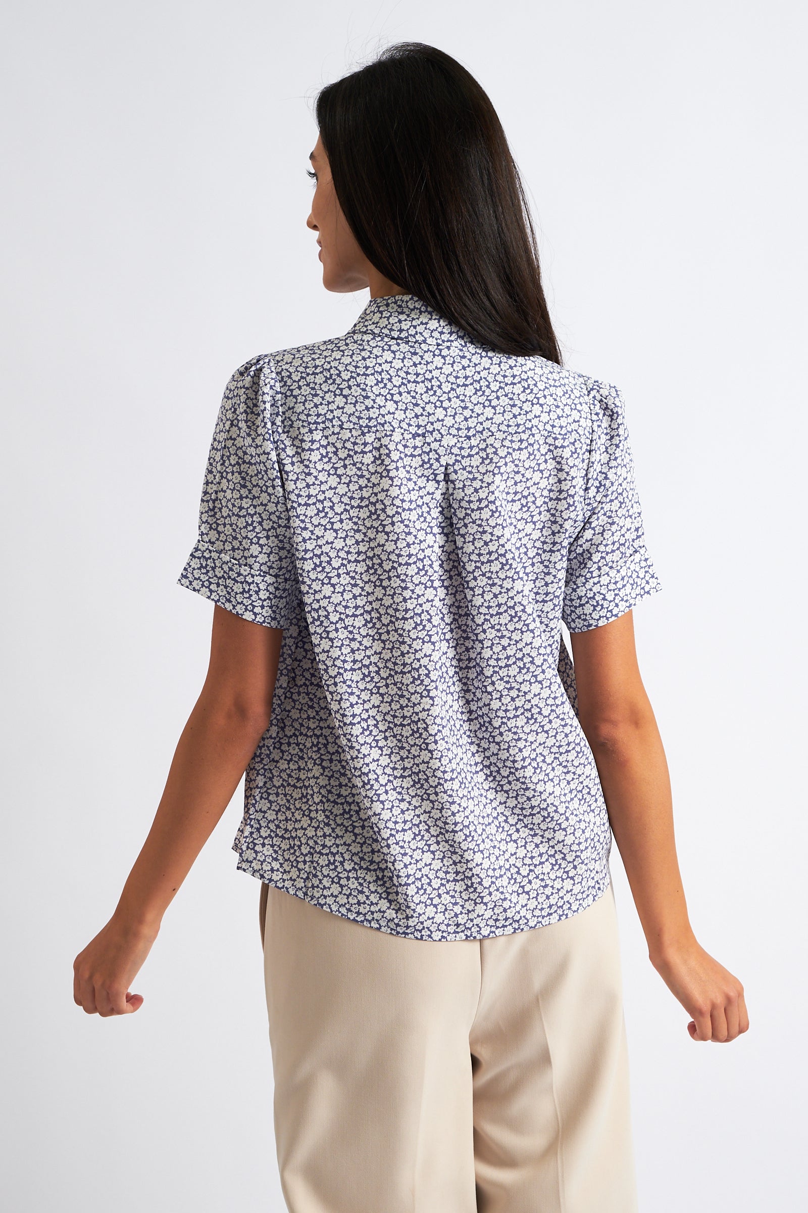 Barclay Floral Short Sleeved Shirt - Blue