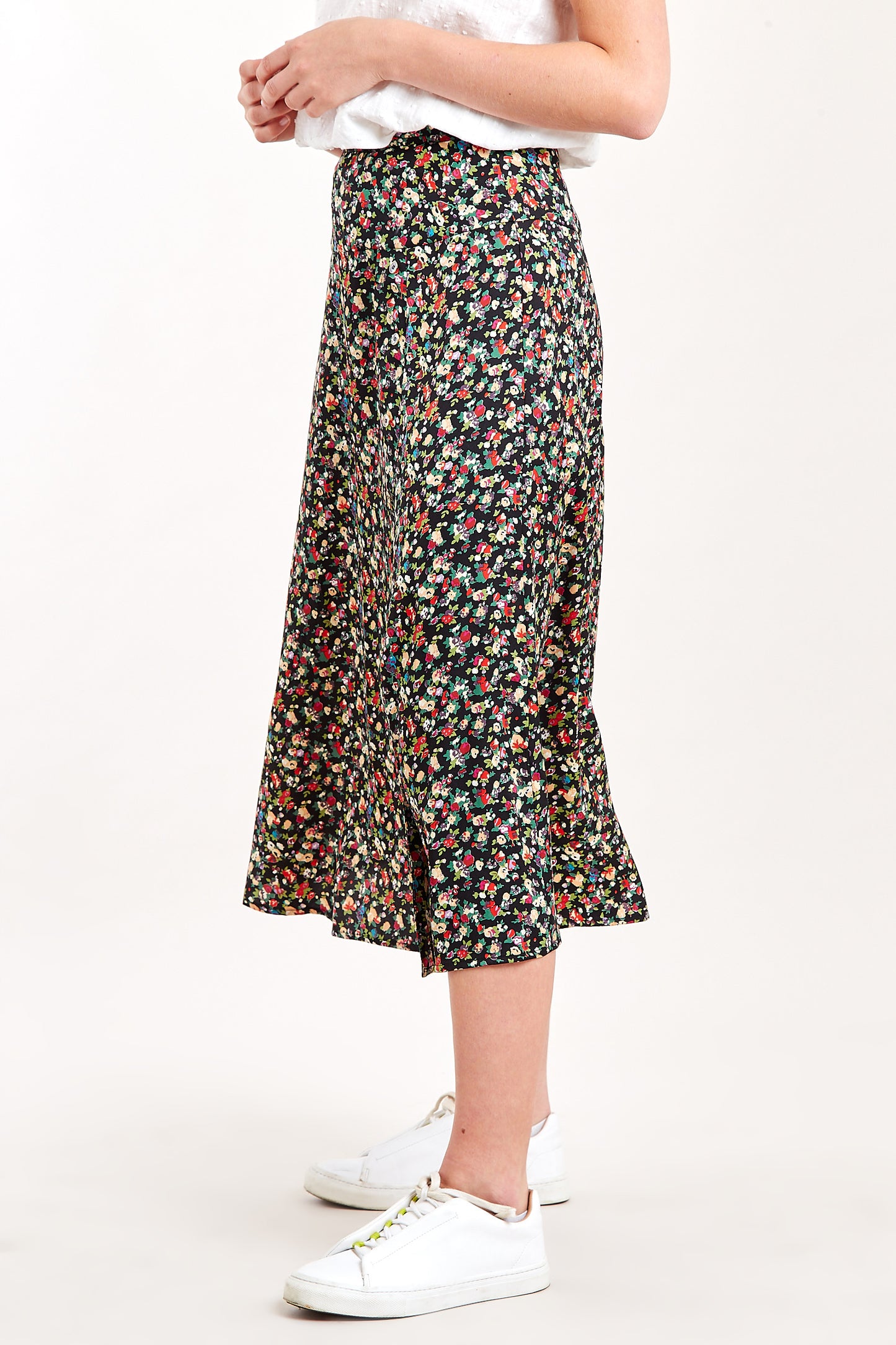 Barney Meadow Print Midi Skirt