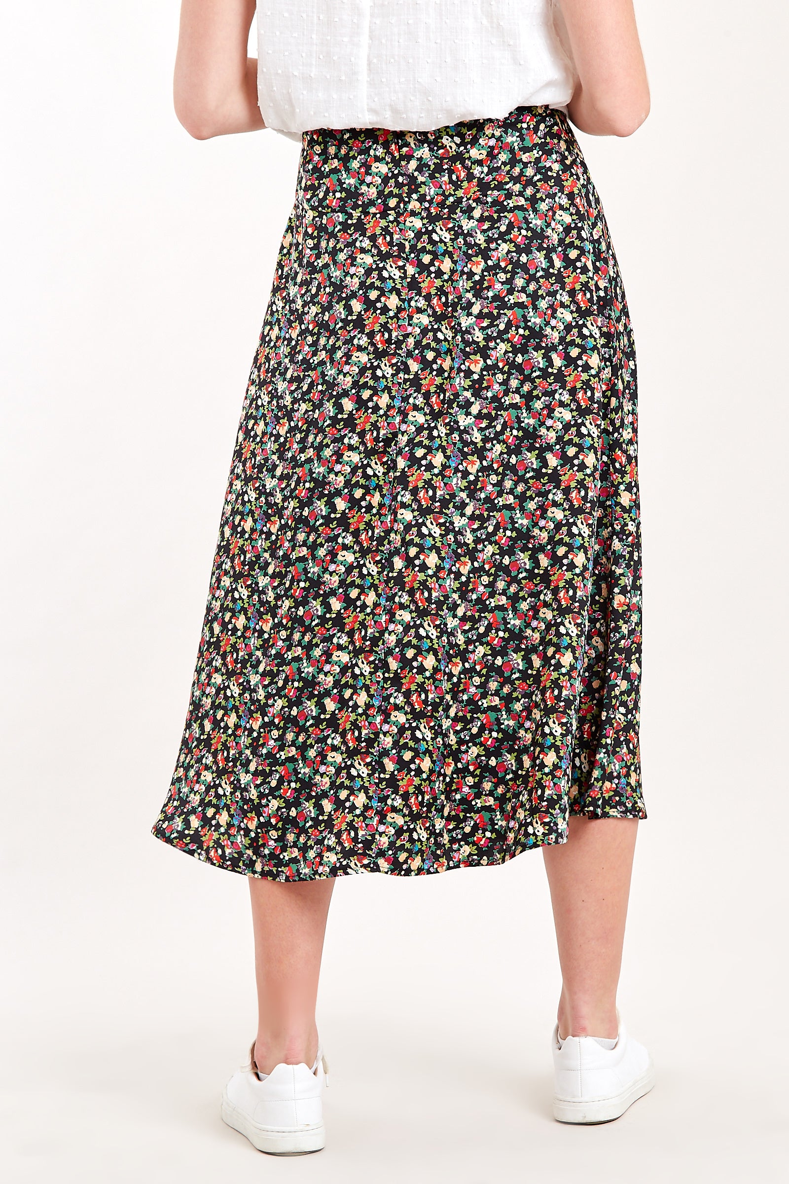 Barney Meadow Print Midi Skirt