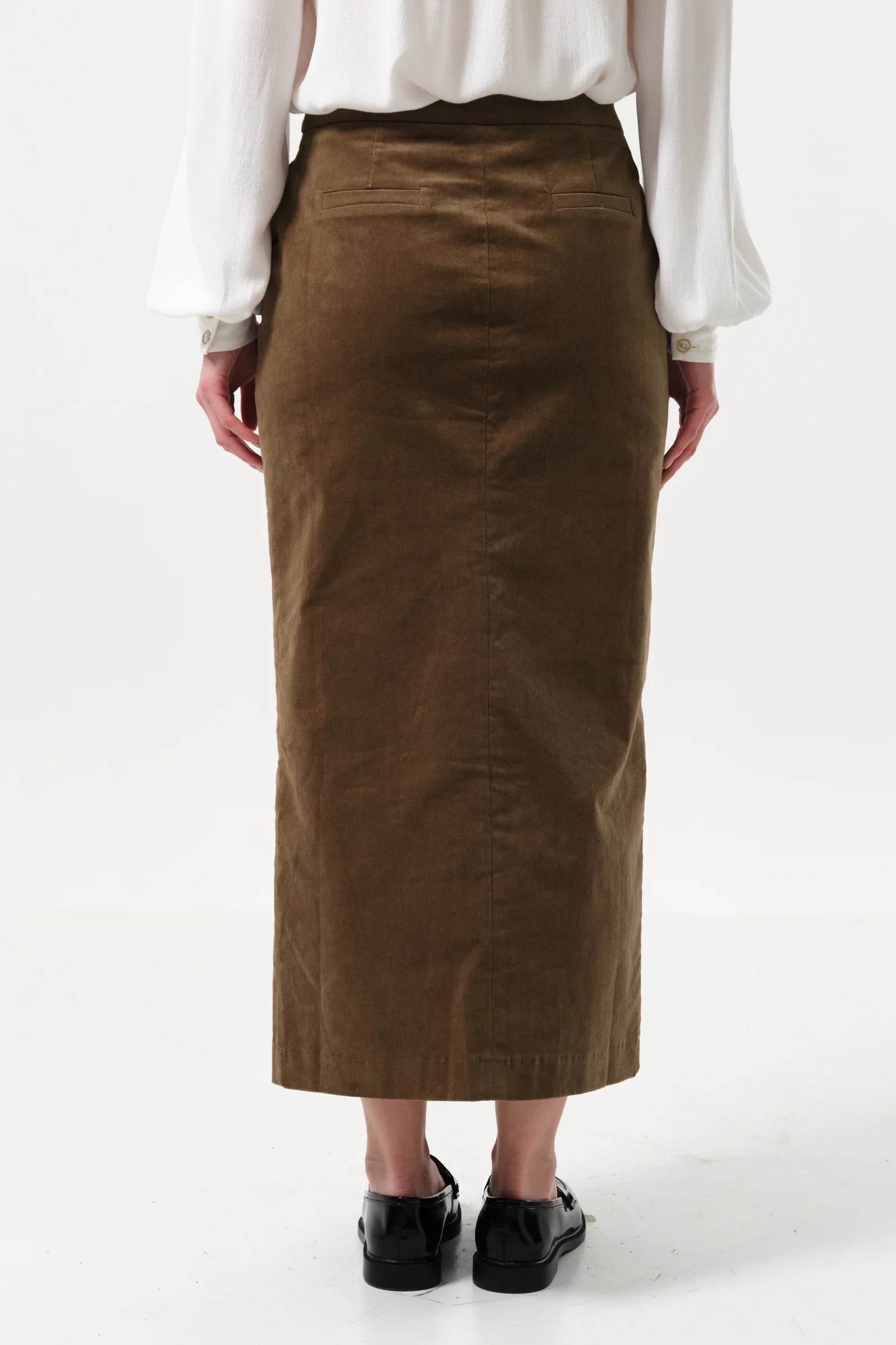 Balthazar Babycord Mole Midi Pencil Skirt