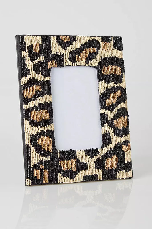 Leopard Beaded Photo Frame