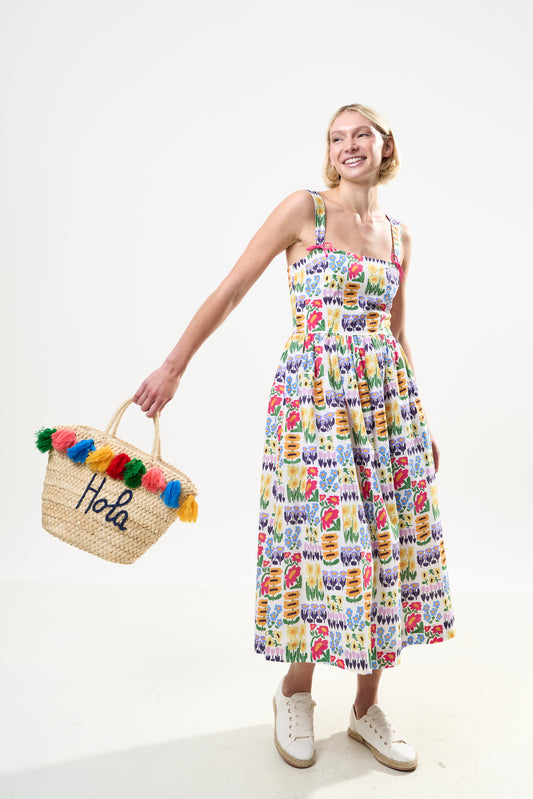 Hola Tassel Straw Bag