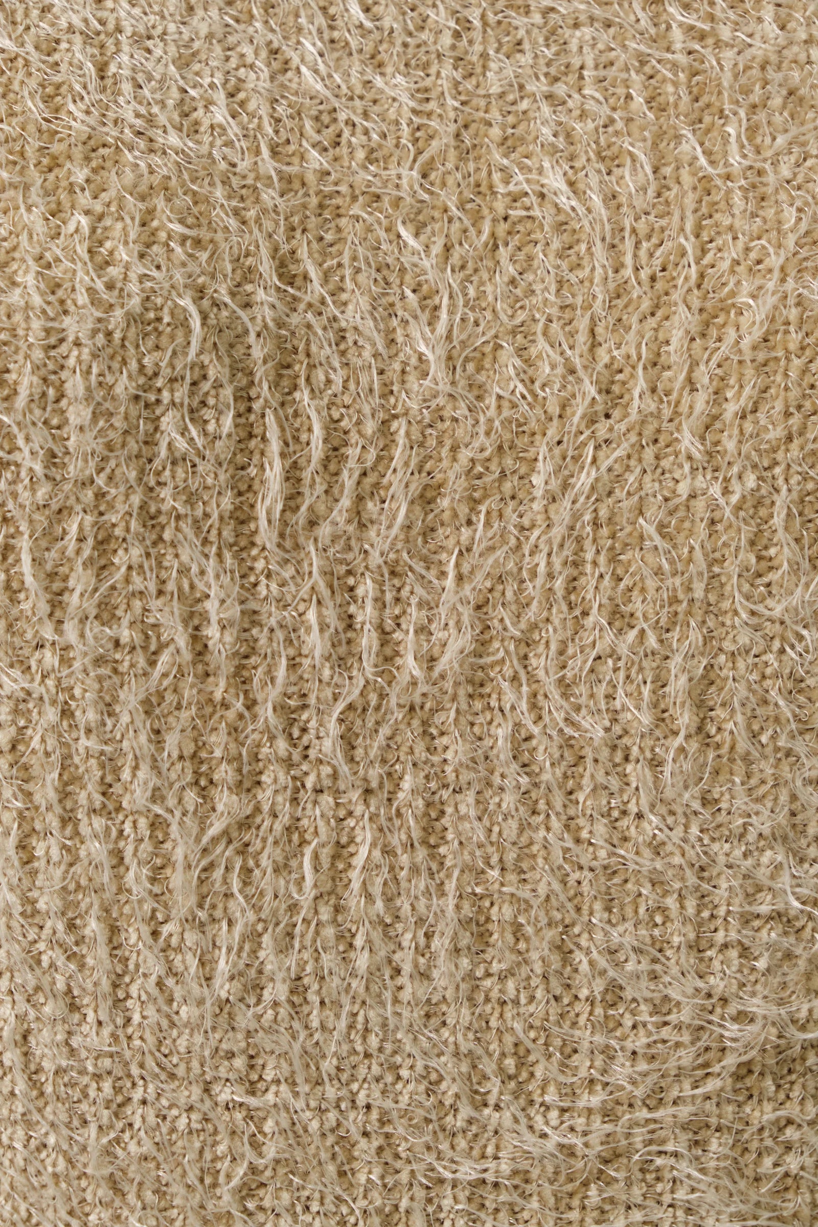 Guila Eyelash Rib Long Sleeve Midi Dress - Beige - Detail 4
