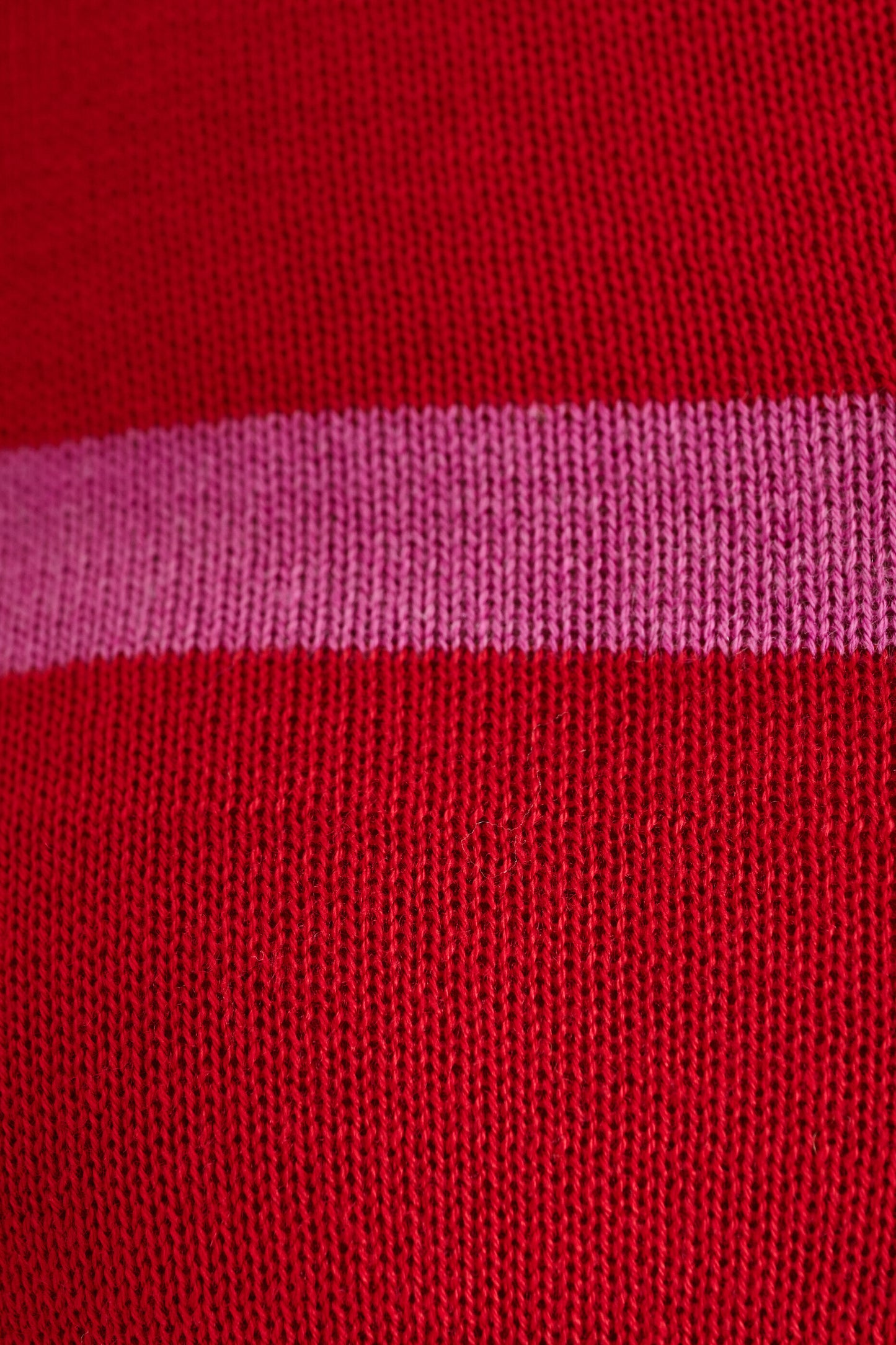 Bly Bow Intarsia Striped Jumper – Red
