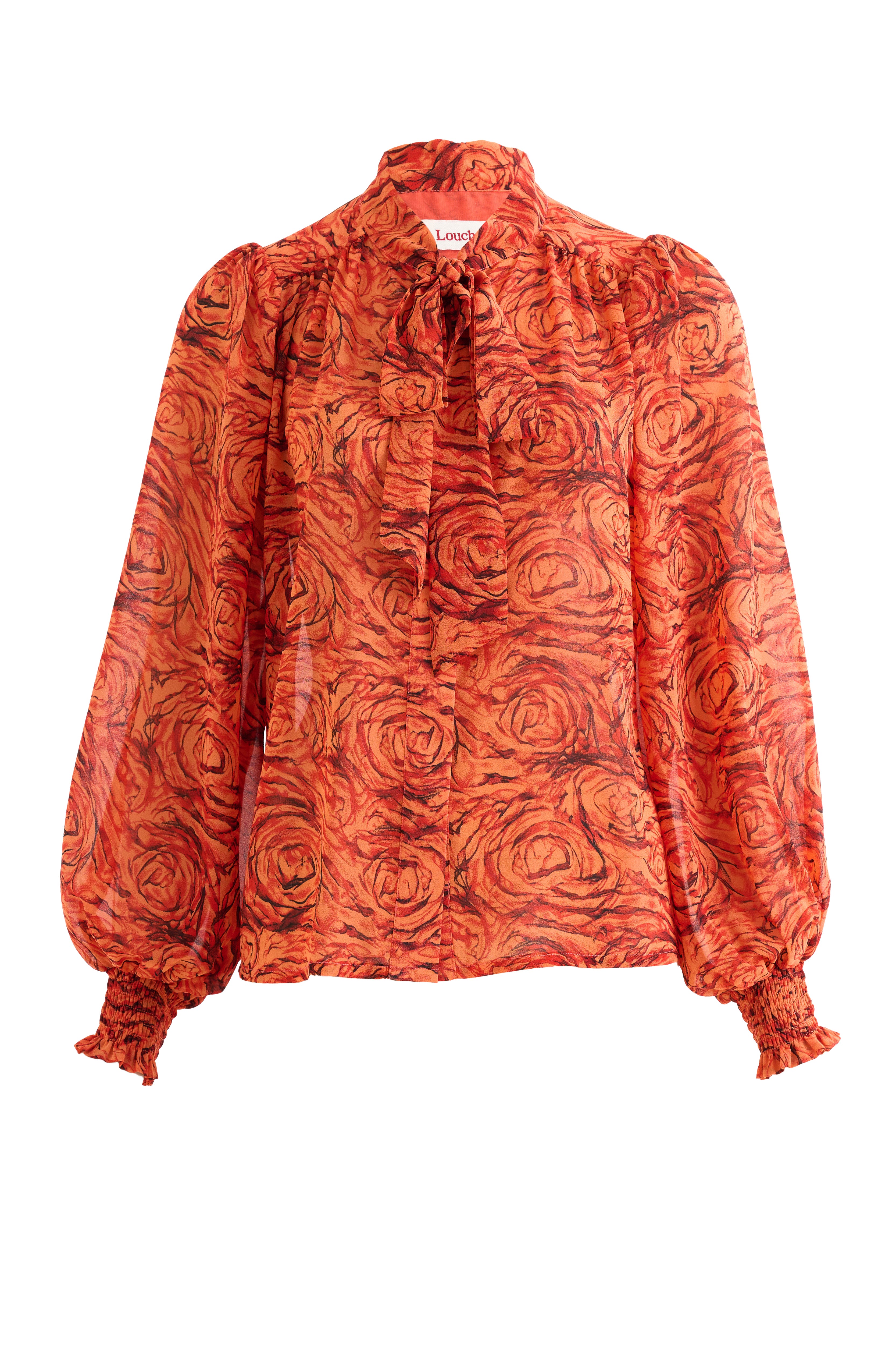 Boo Rosechild Tie Neck Blouse – Apricot