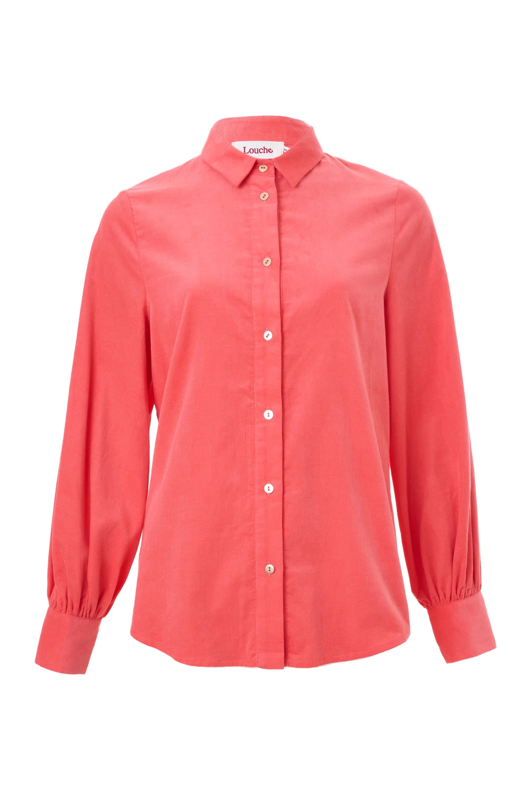 Byron Lightweight Baby Cord Shirt - Apricot - Styled