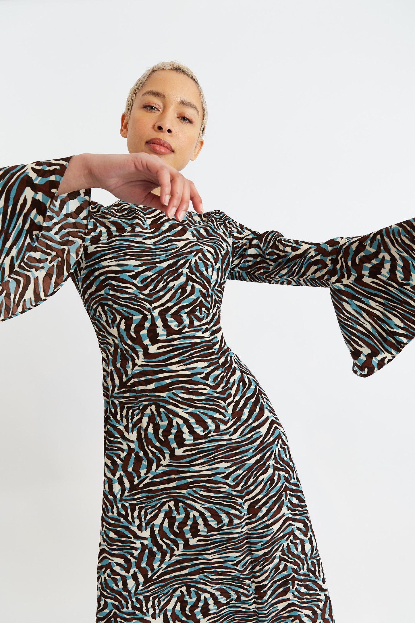Candra Roar Print Midi Dress