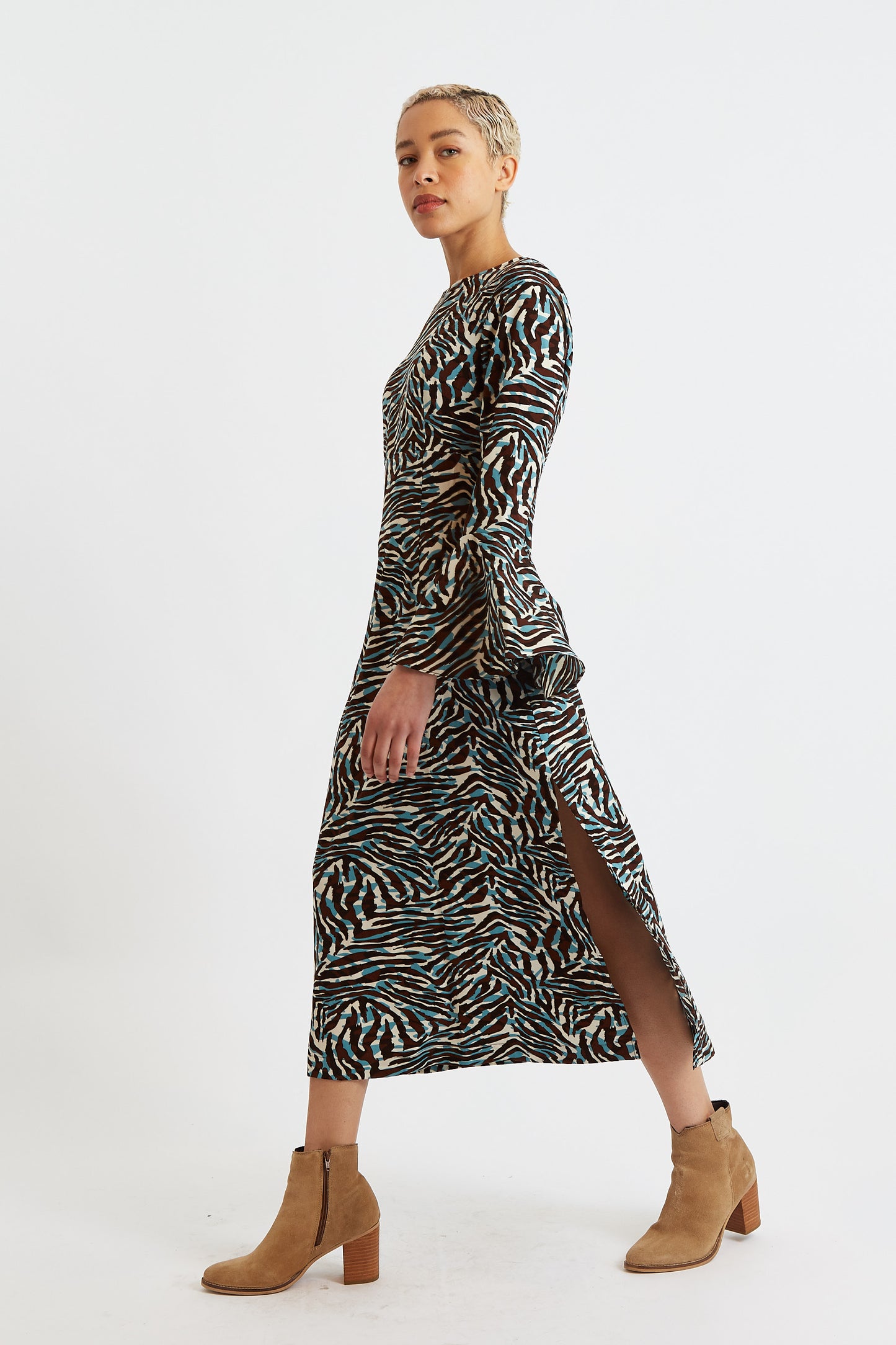 Candra Roar Print Midi Dress