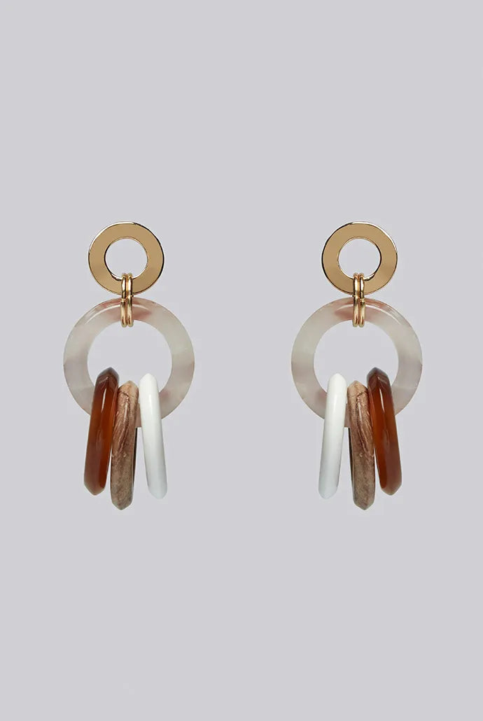 Candy Tortoise Hoop Resin Drop Earrings