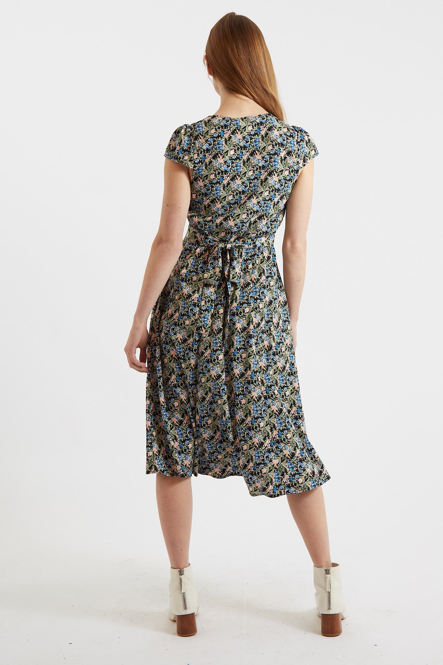 Cathleen Midi Watercolour Floral Tea Dress