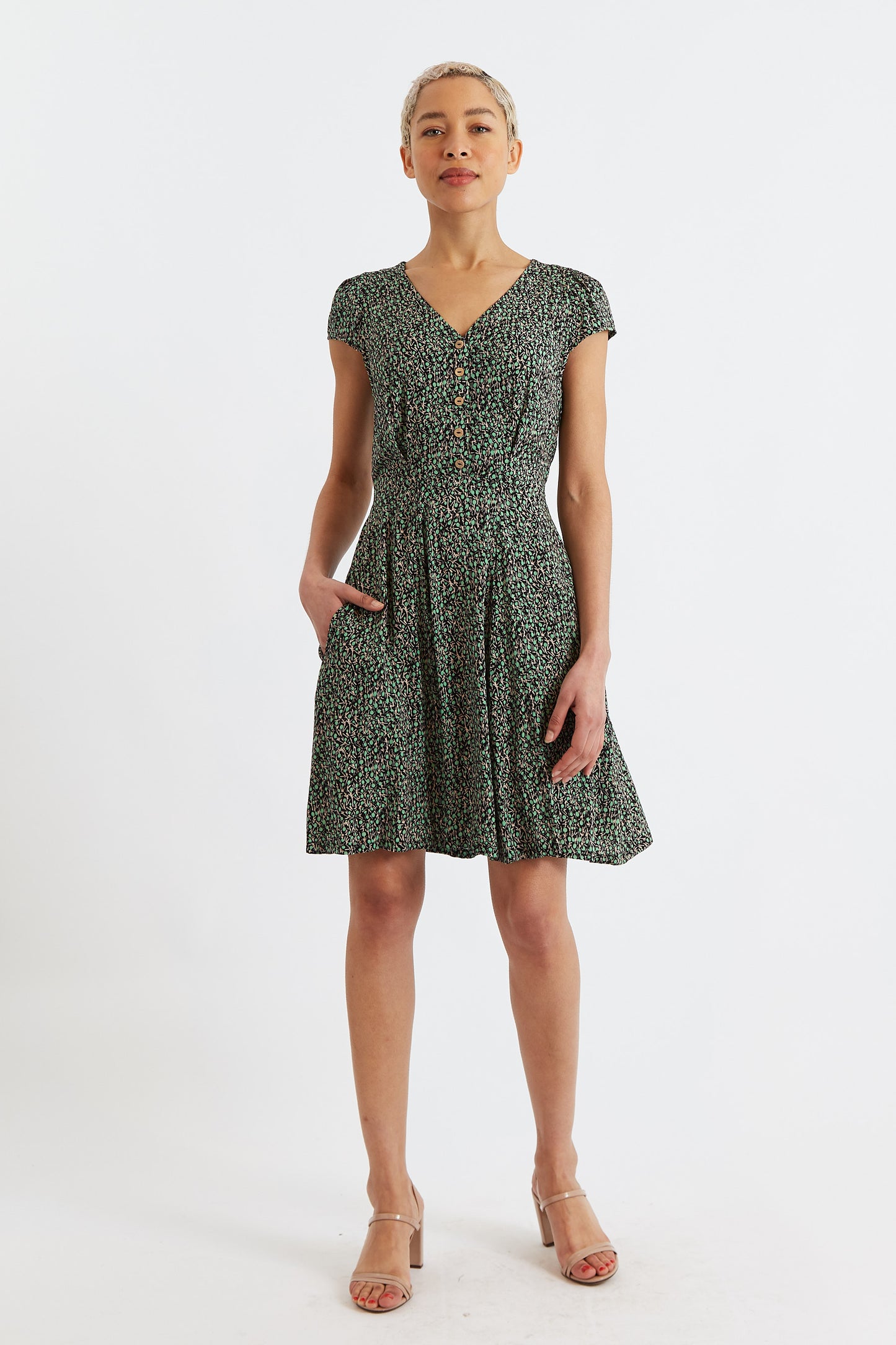 Cathleen Mini Sugar Plum Print Tea Dress