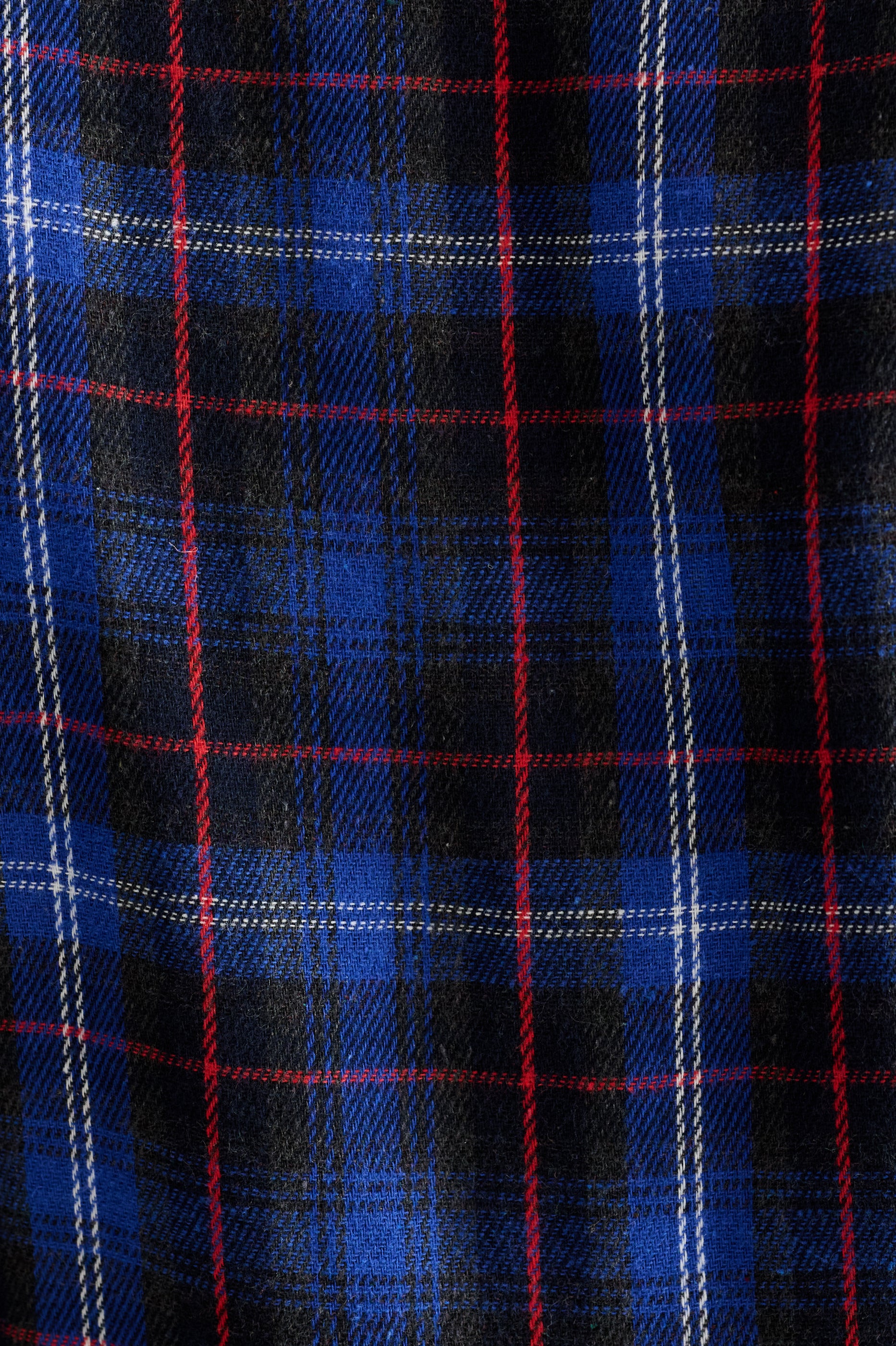 Catlin Winter Check Button Through Midi Dress – Blue - Styled