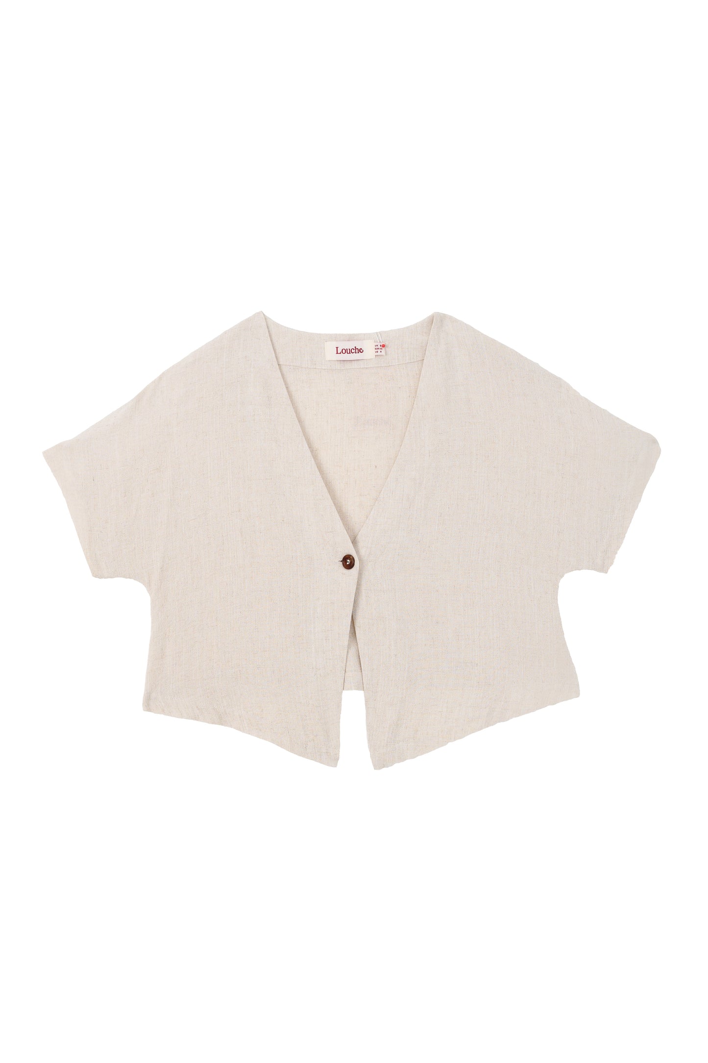Cloe Linen Mix Waistcoat Top - Natural