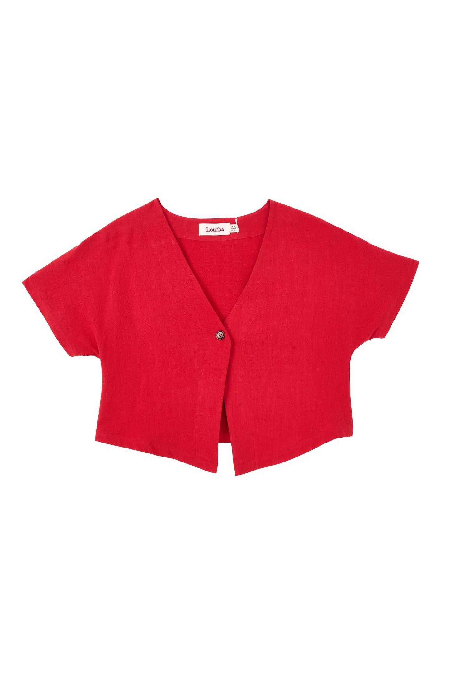 Cloe Linen Mix Waistcoat Top - Red
