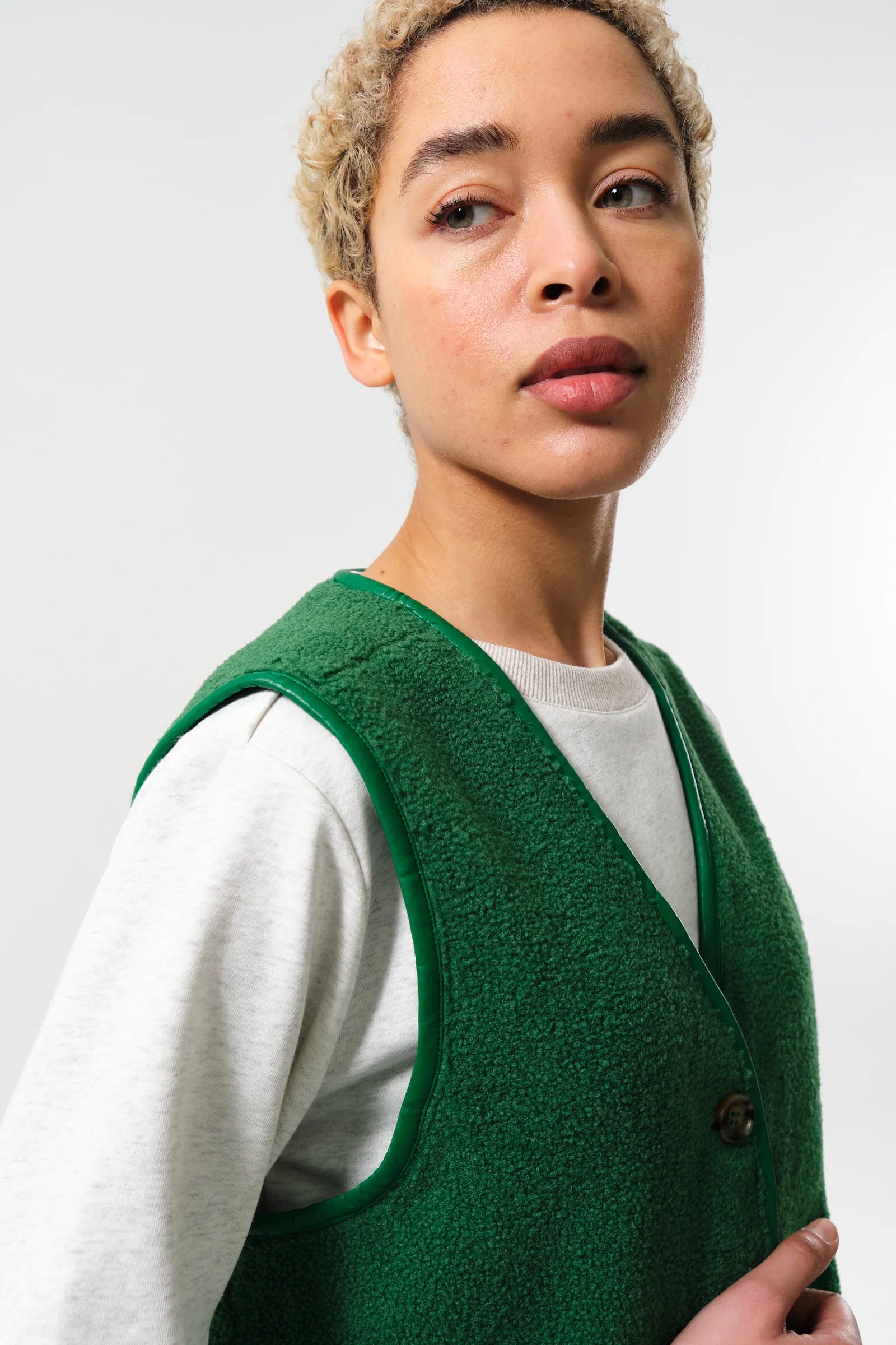 Chris Borg Waistcoat - Green - Detail 2