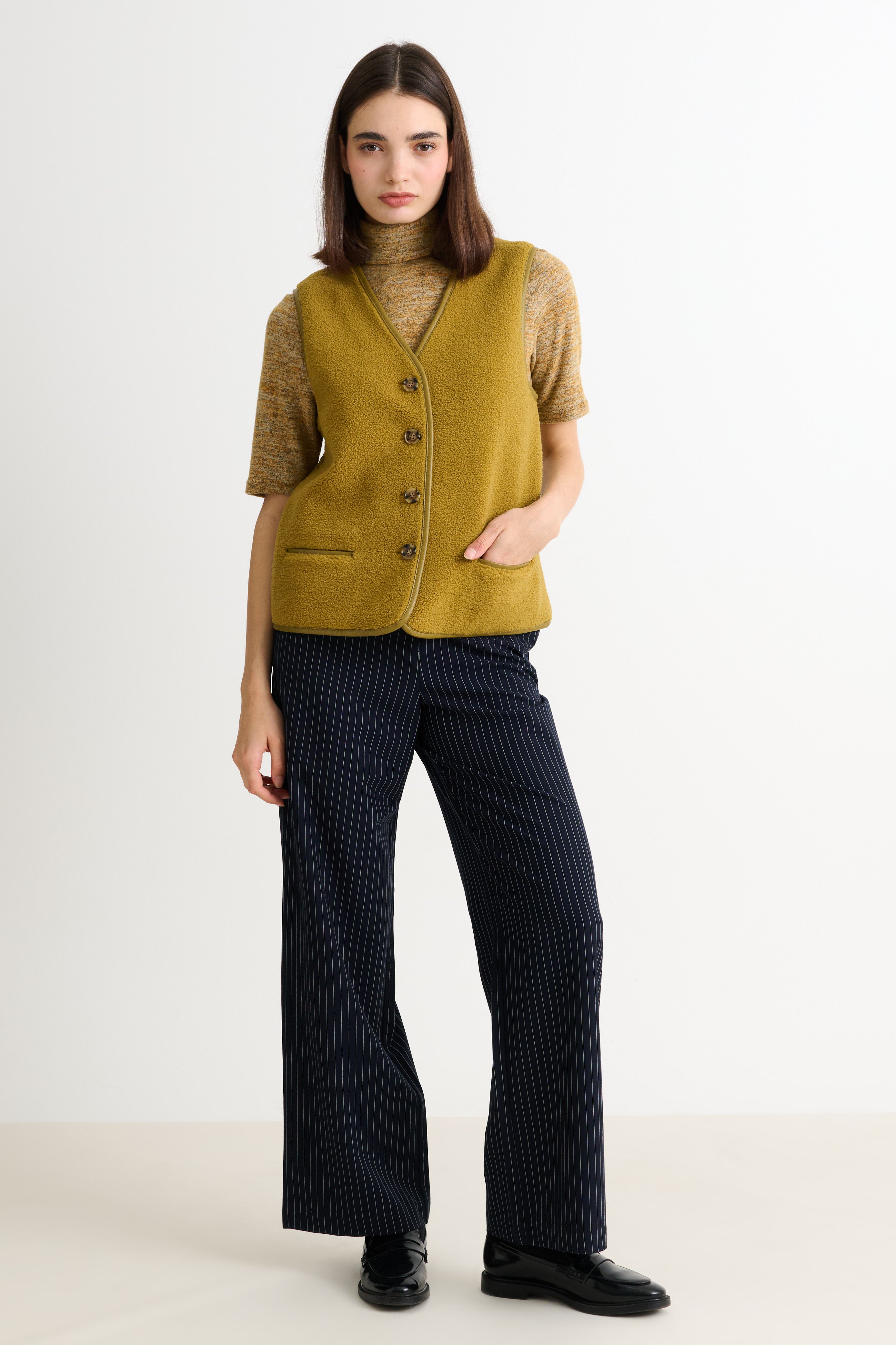 Chris Borg Waistcoat – Mustard - Detail 3