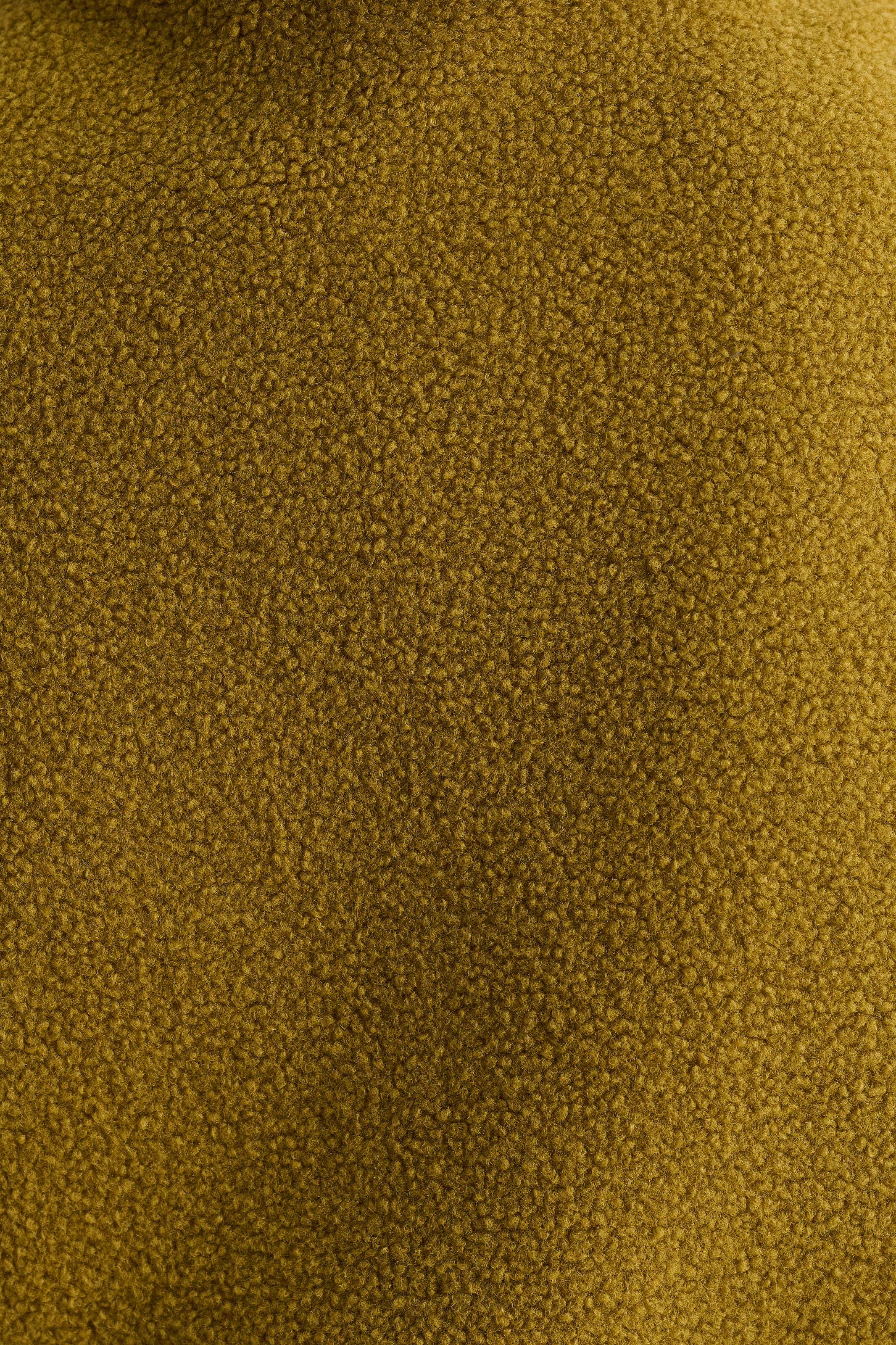 Apple Borg Faux Fur Collar Cropped Jacket – Mustard - Detail 5