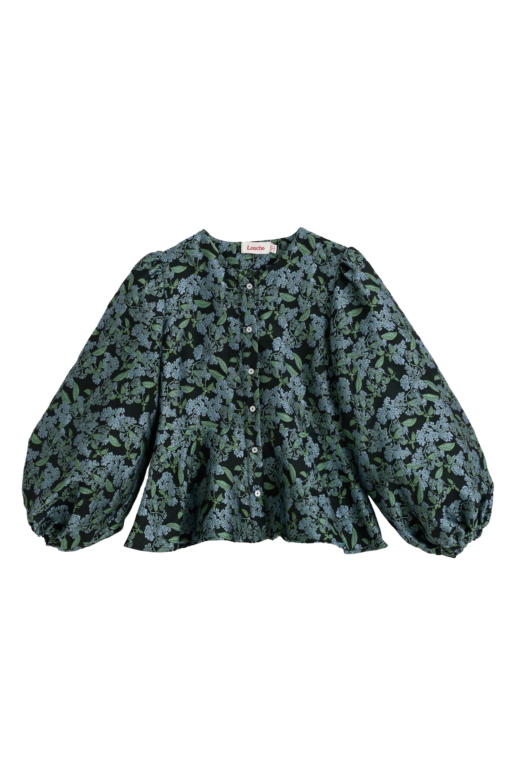 Clementine Blossom Jacquard Peplum Blouse - Styled