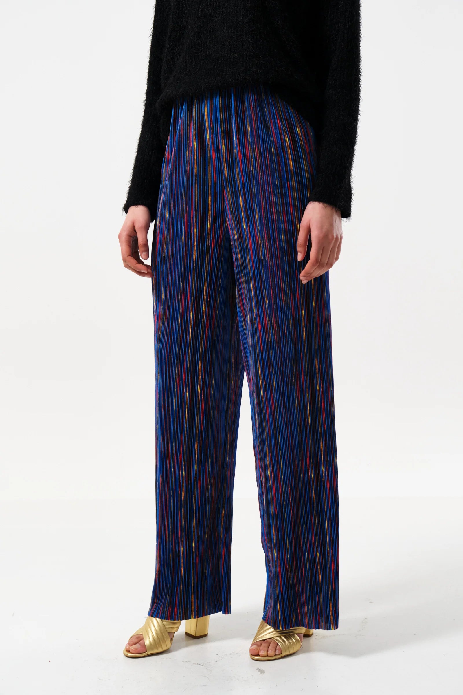 Clothide Abstract Print Pleat Trousers - Back