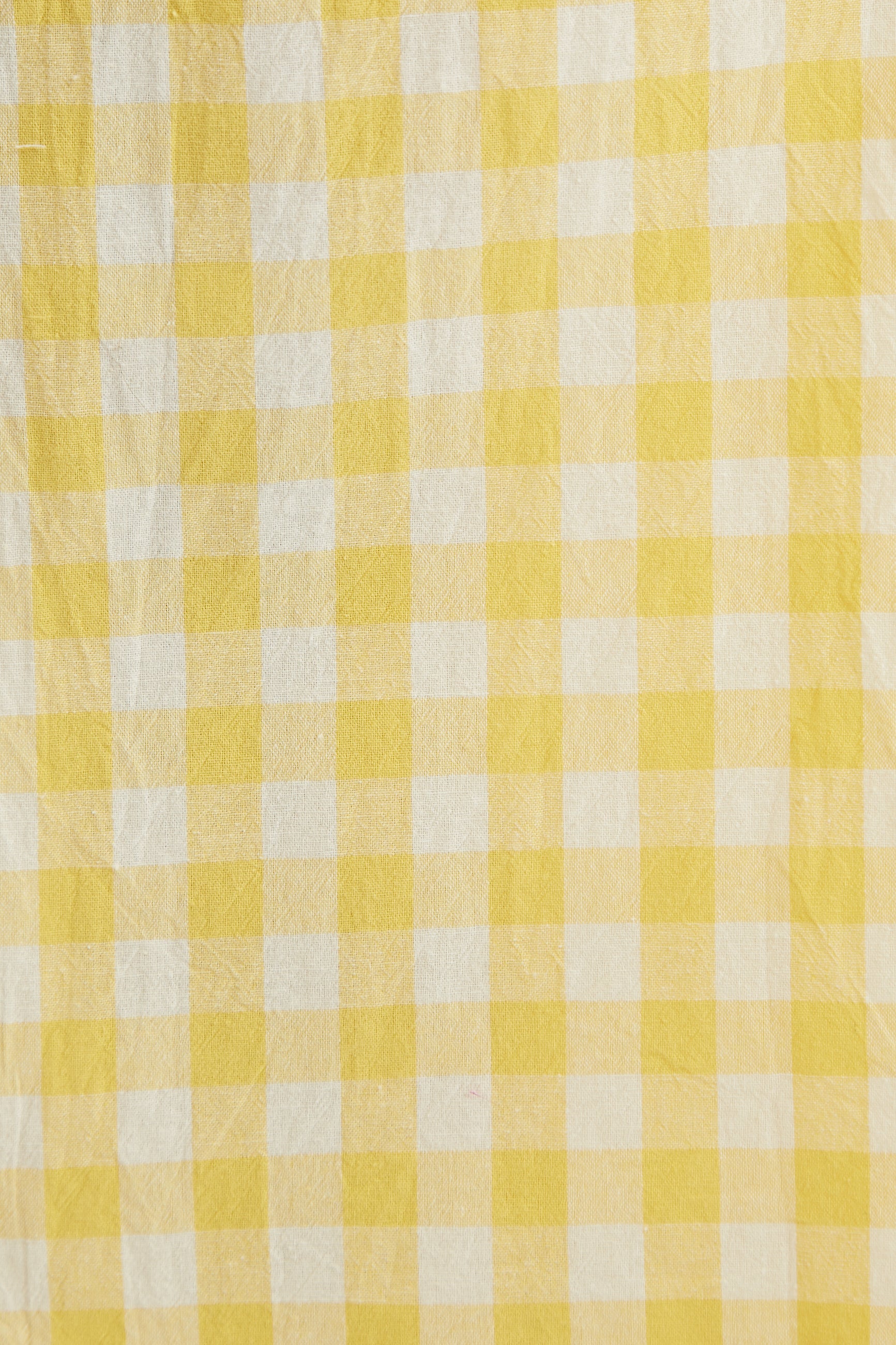 Clover Picnic Check Button Through Midi Sundress - Yellow