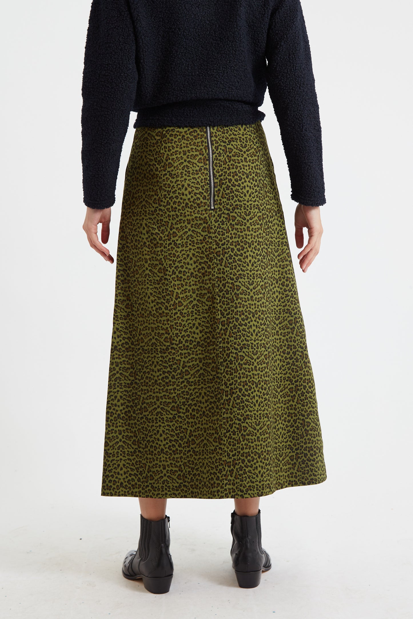 Custer Animal Print Maxi Skirt