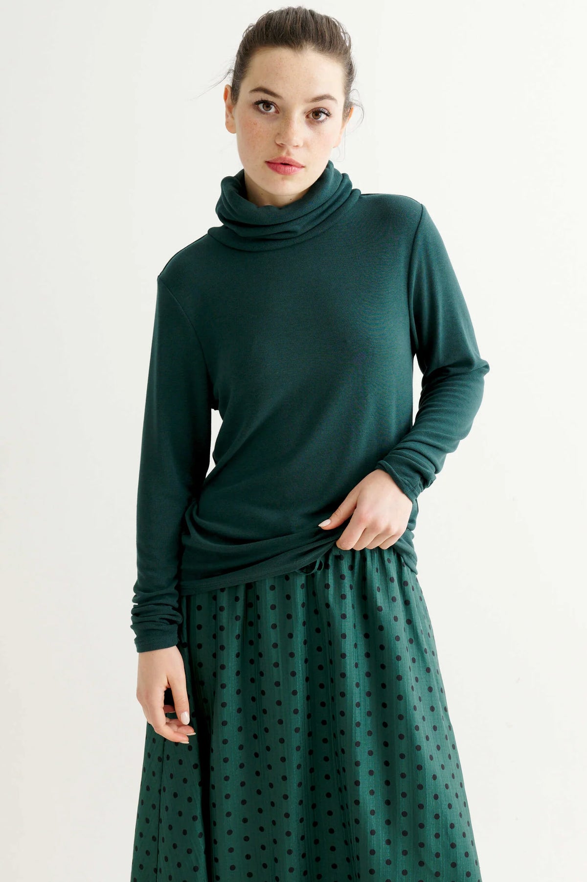 Cameron jersey top - Forest Green