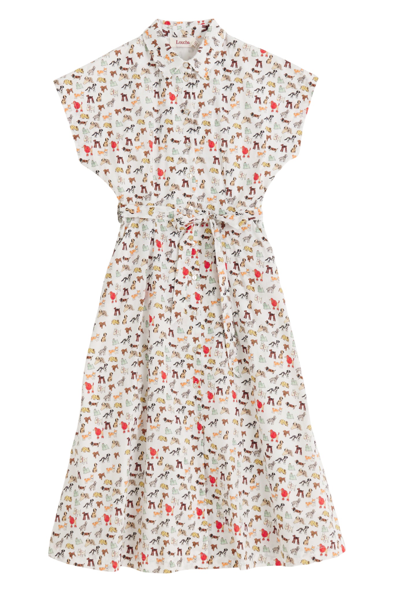 Danica Dogs Day Short Sleeved Shirtdress - Multicolour - Styled