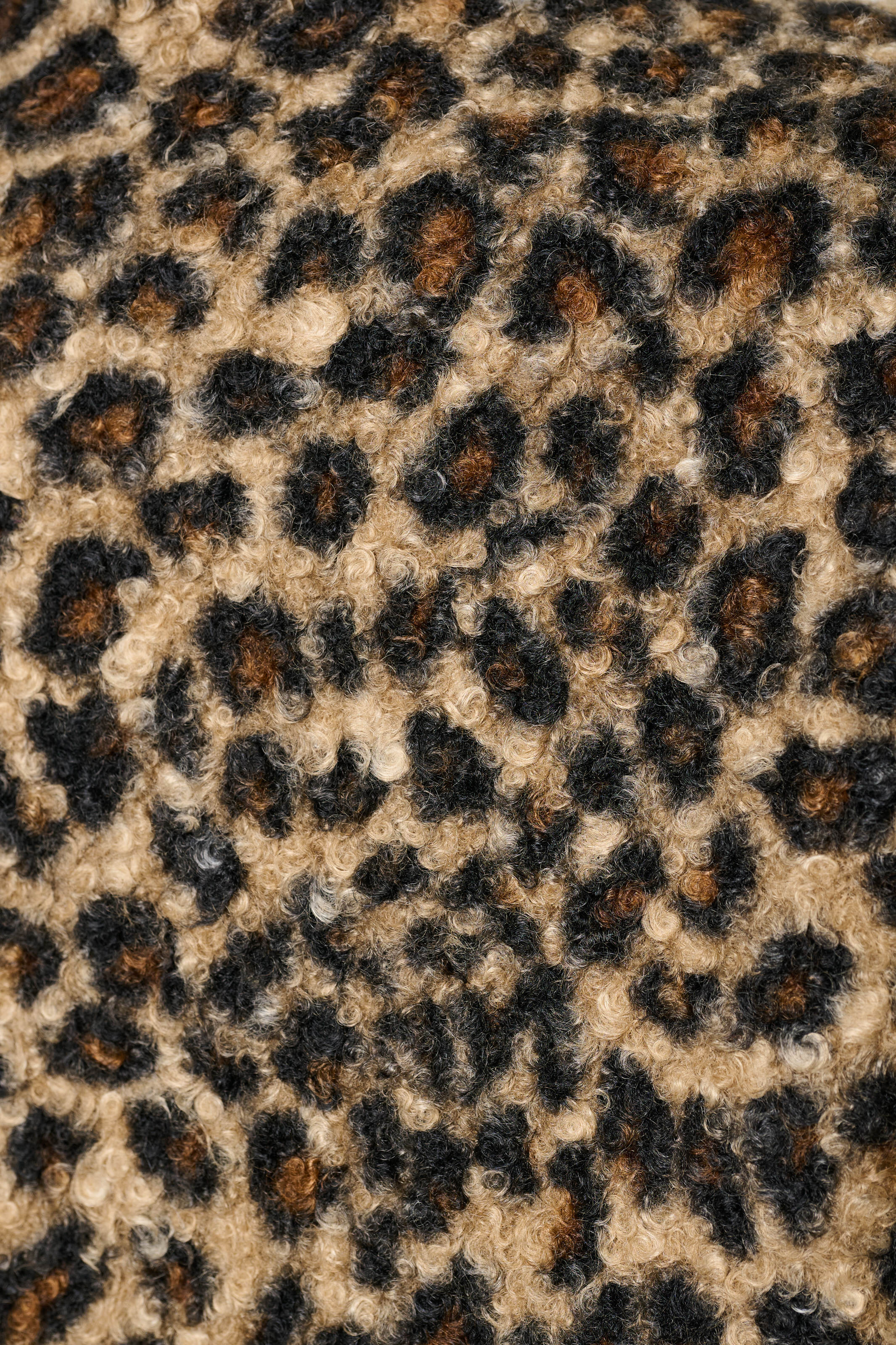 Donalda Animal Funnel Neck Coat - Taupe